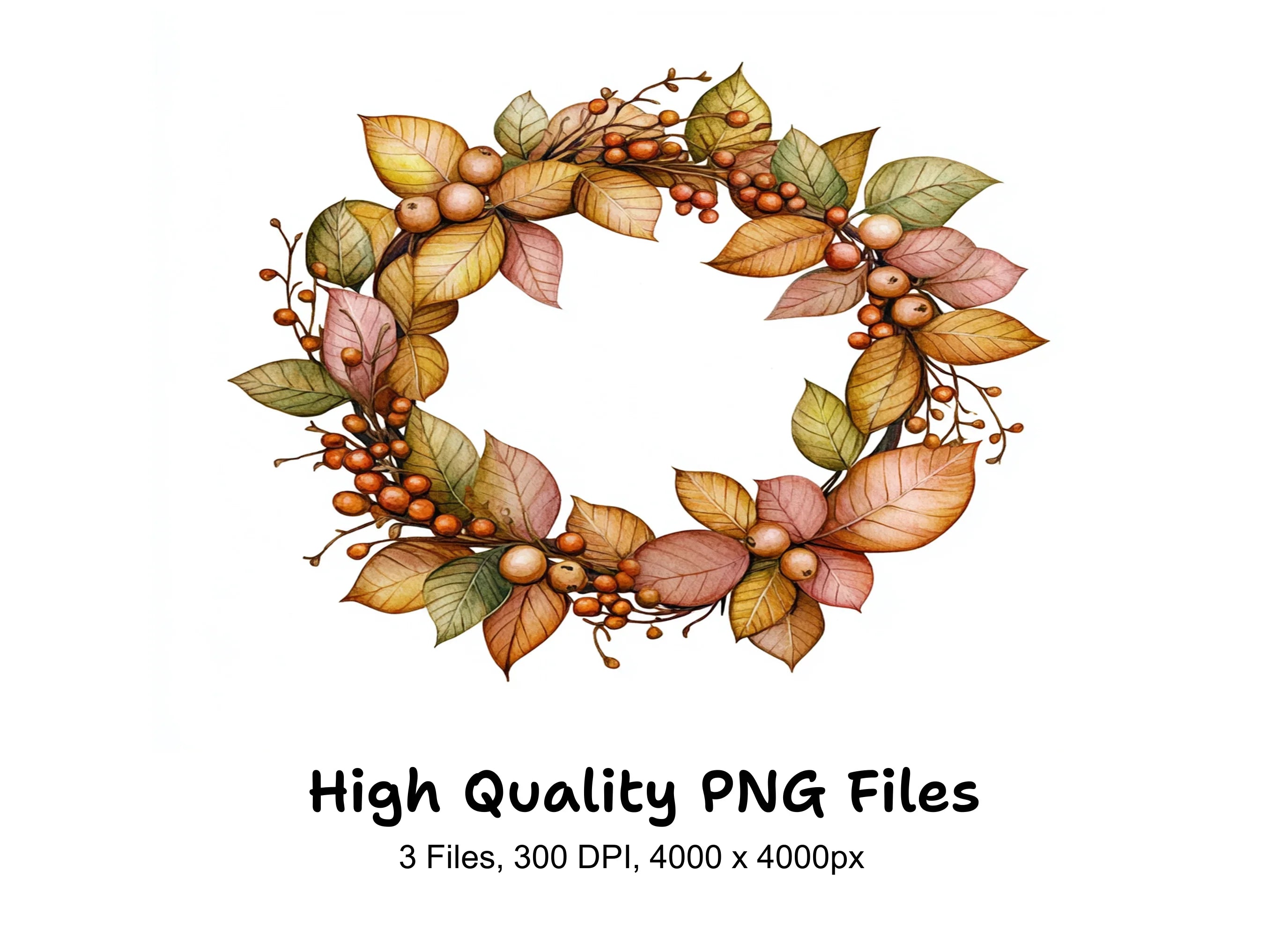 Fall Wreaths Clipart Bundle