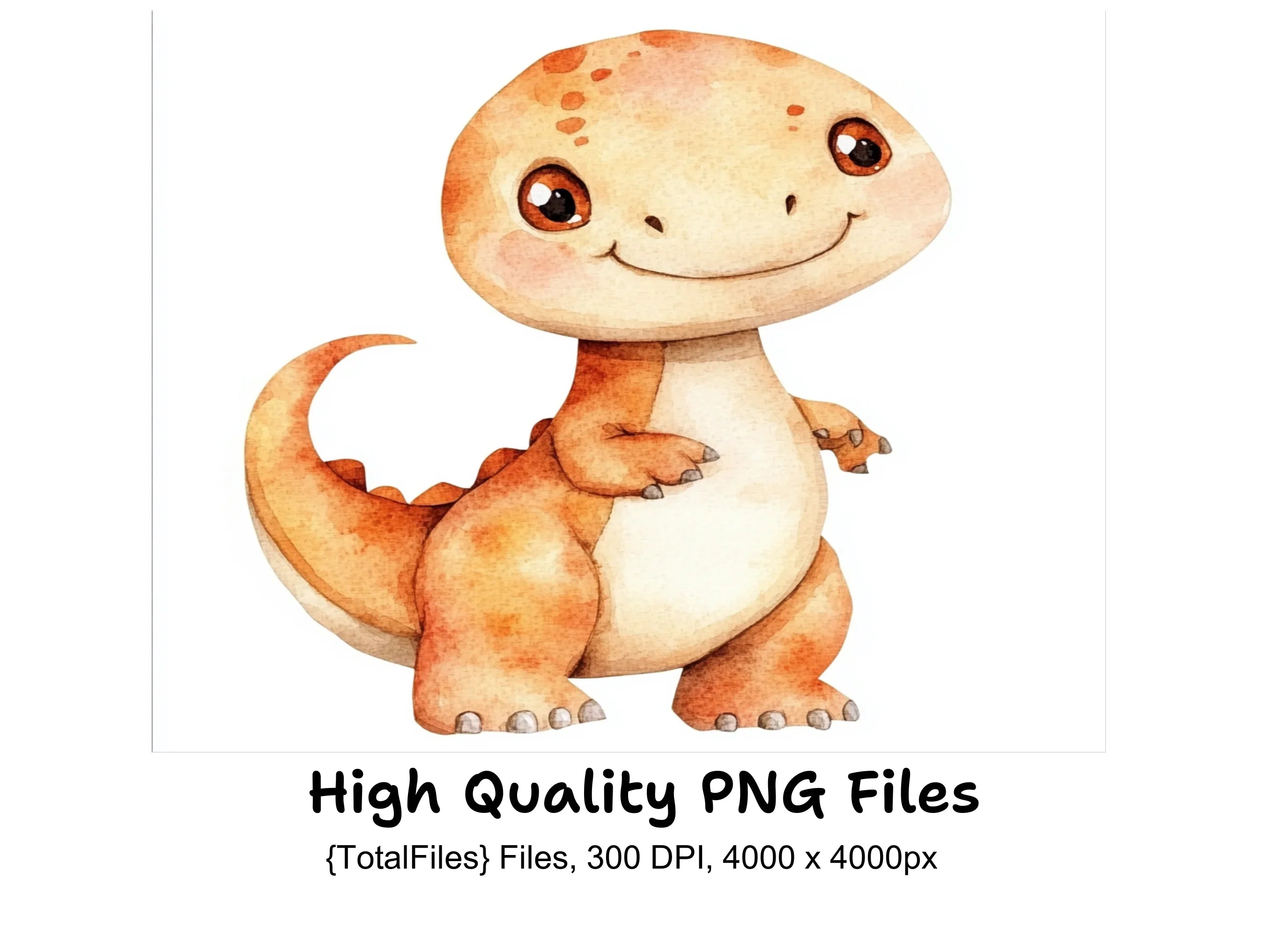 Cute Baby Dinosaur Clipart Bundle