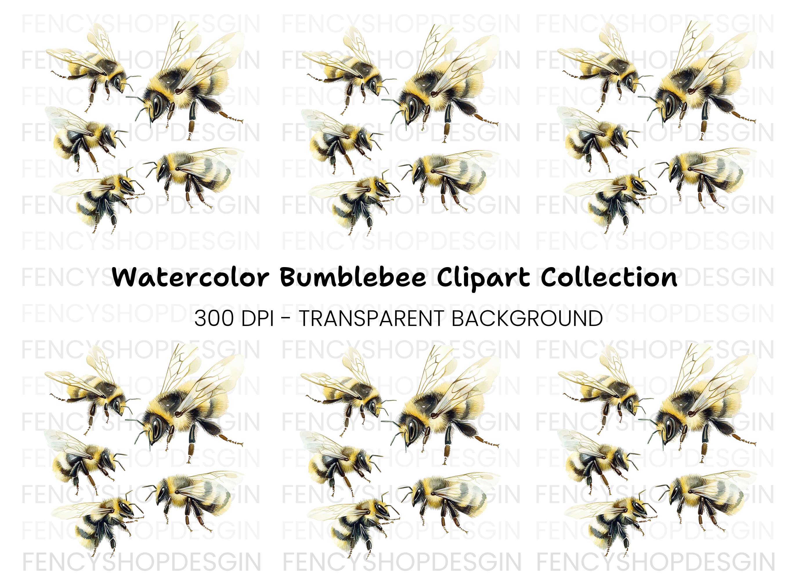 Bumblebee Clipart Bundle