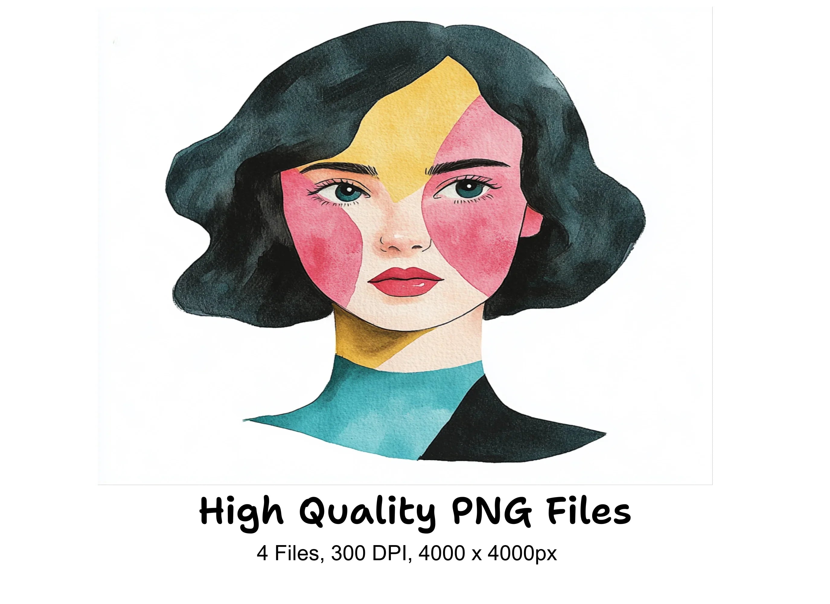 Stylish Portraits Clipart Bundle