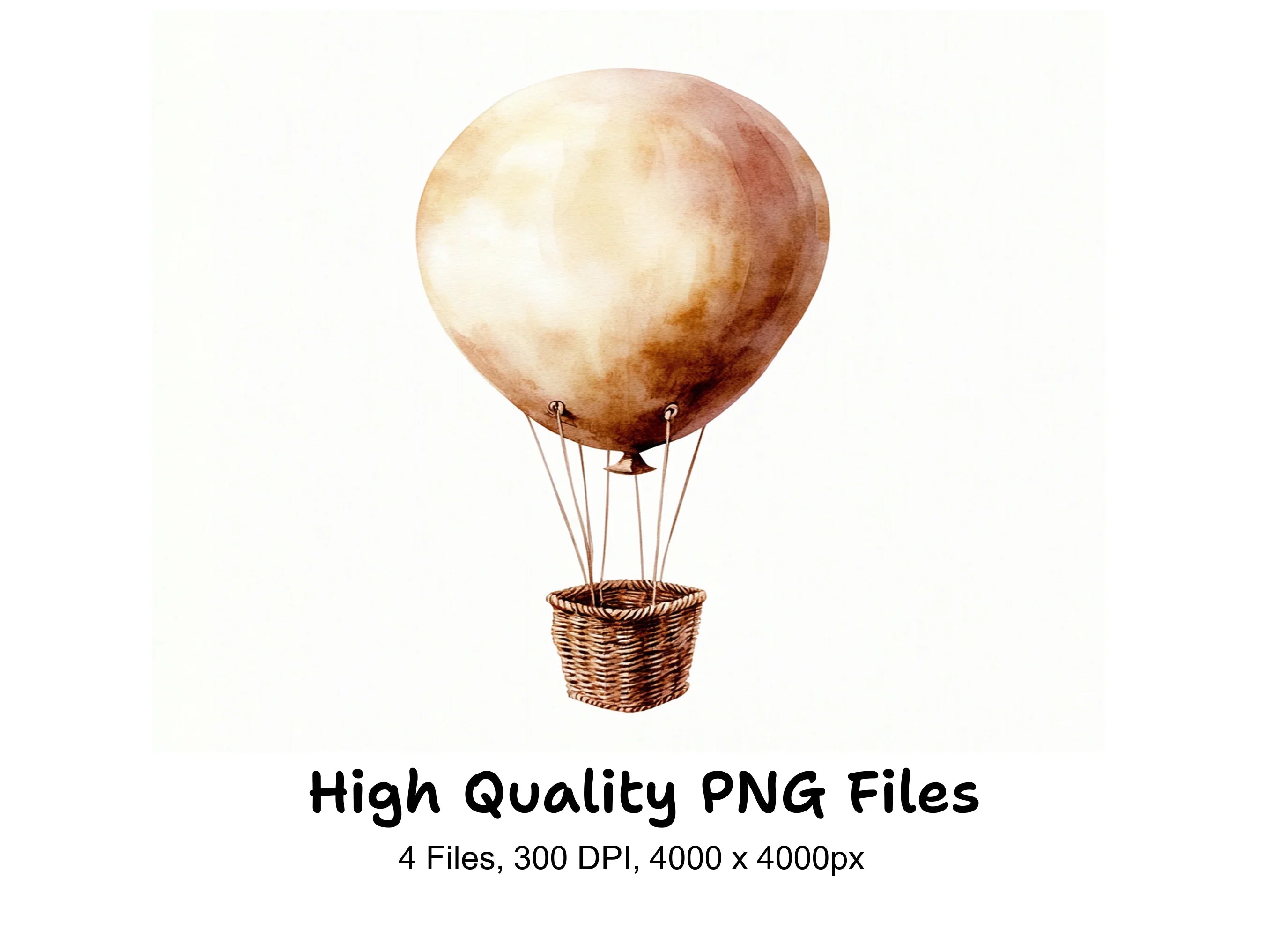 Hot Air Balloon Clipart Bundle