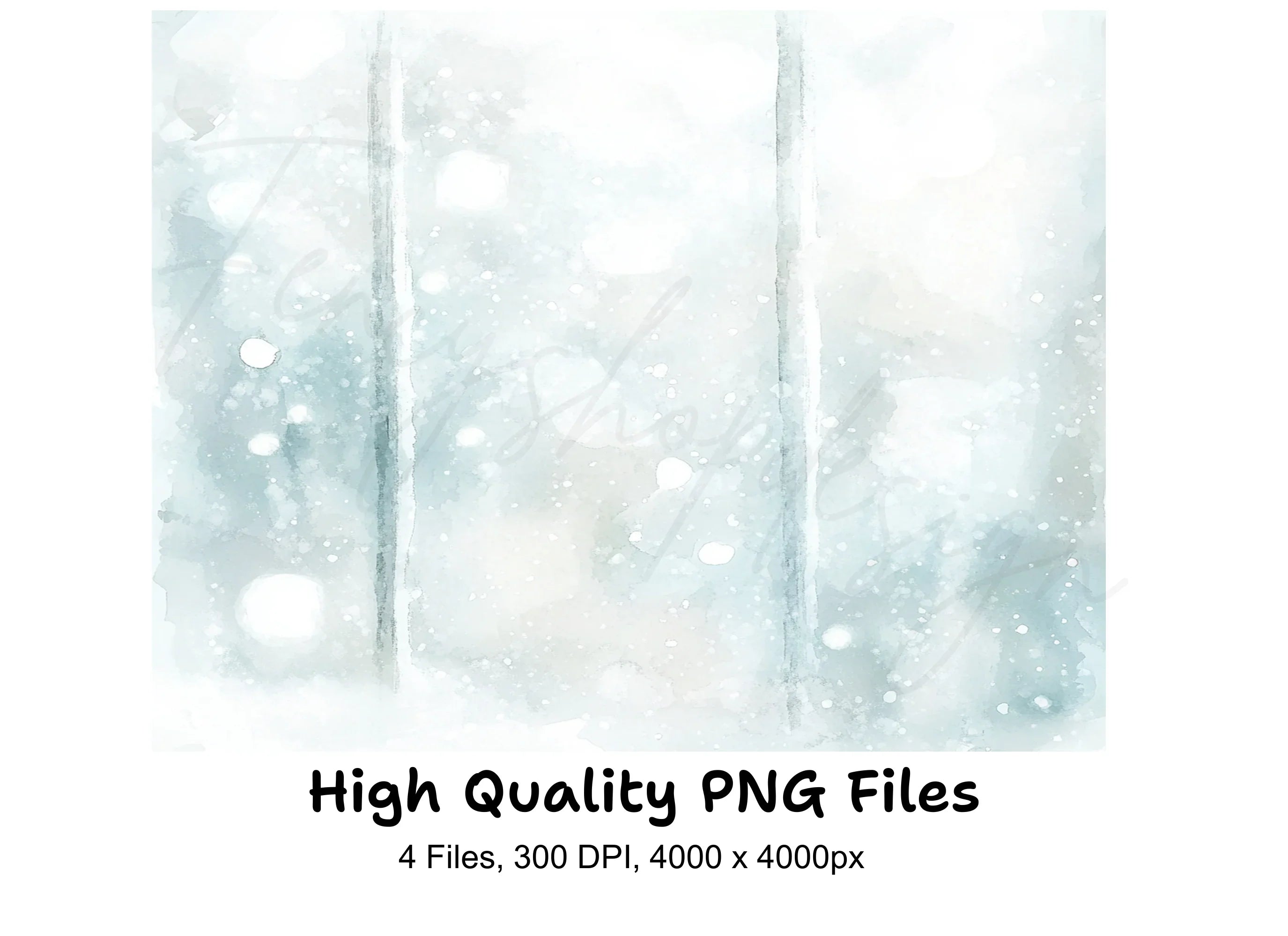 Abstract Winter Textures Clipart Bundle