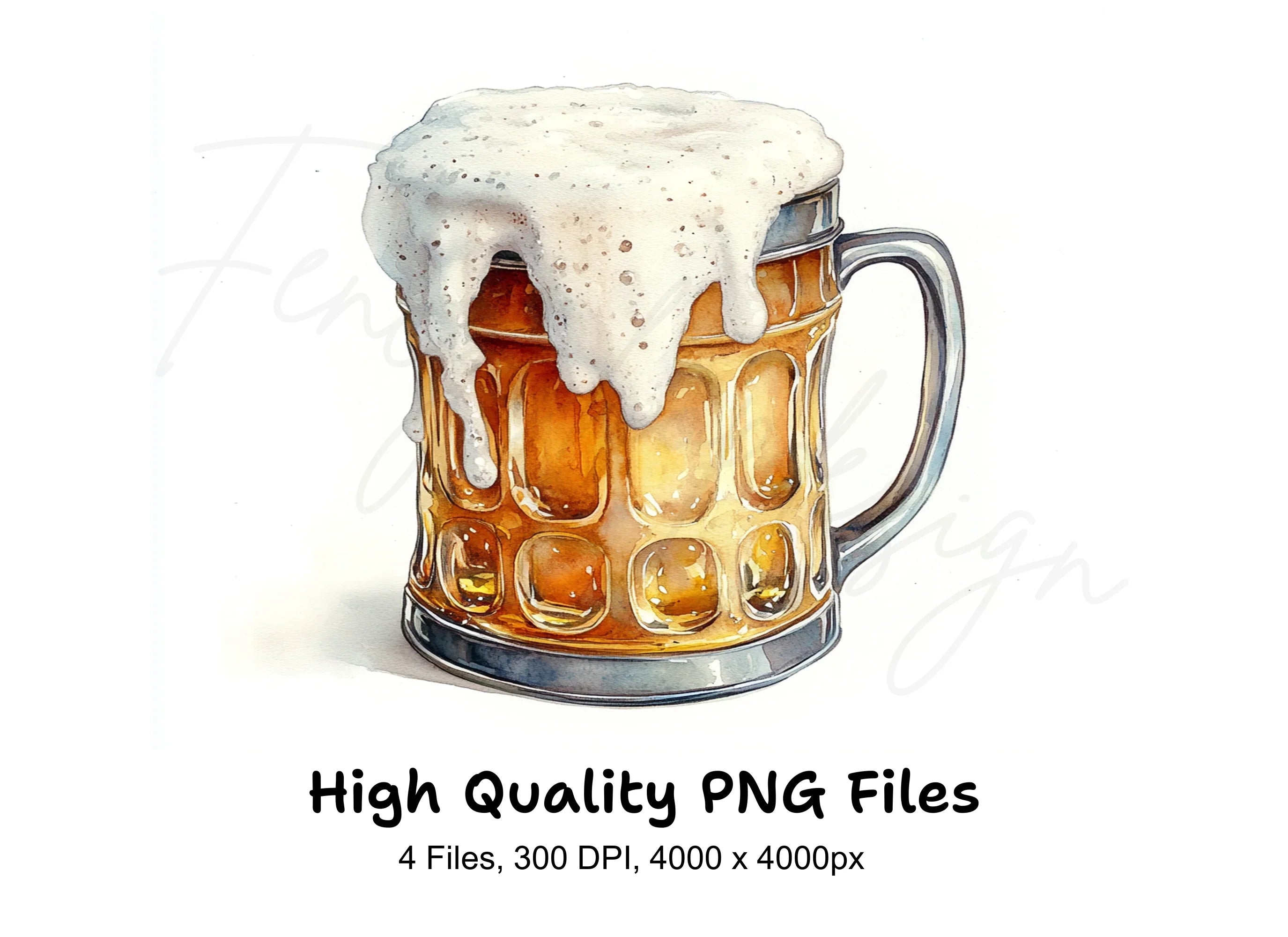 Frothy Beer Mugs Clipart Bundle