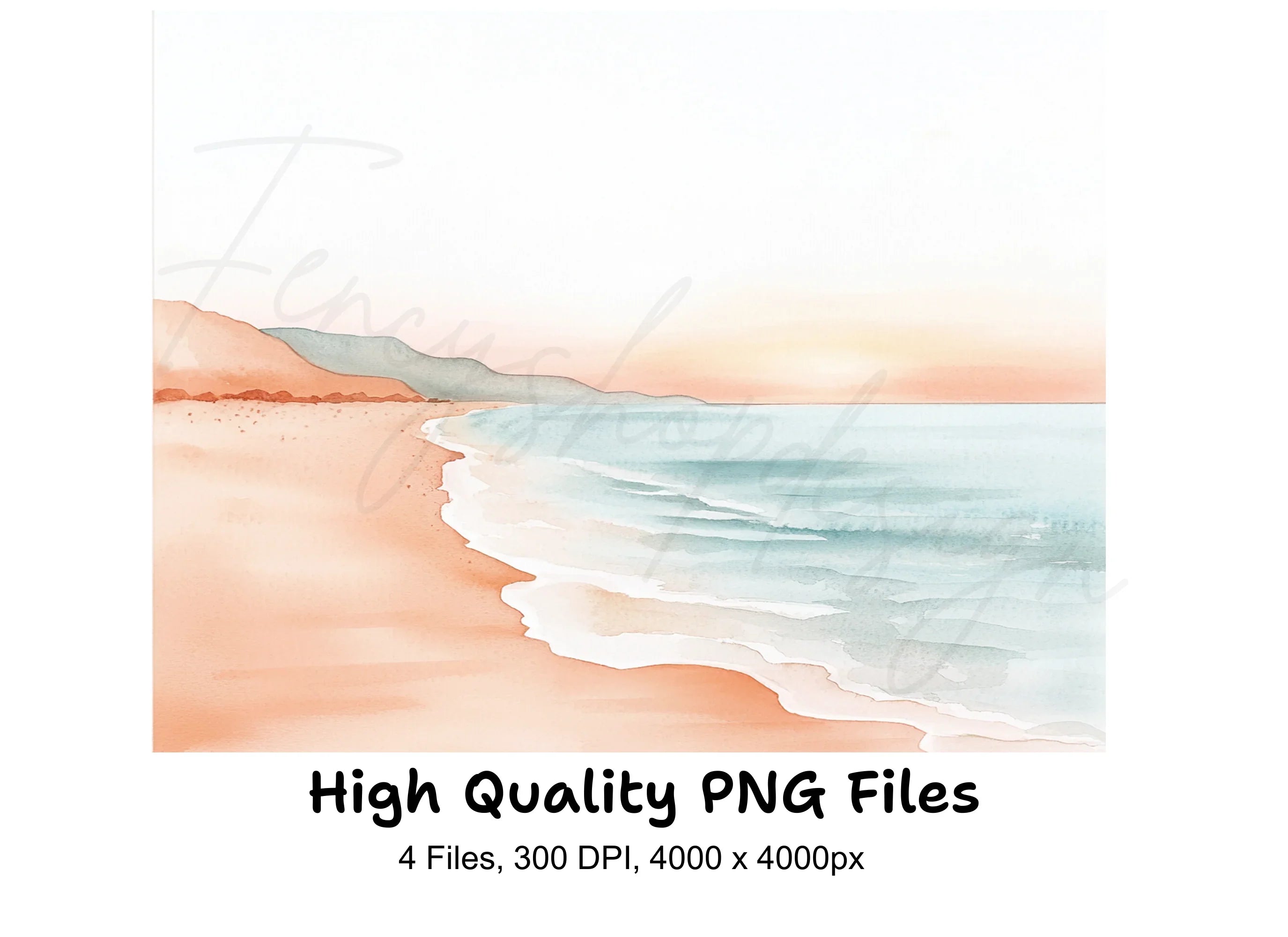Beach Sunset Clipart Bundle