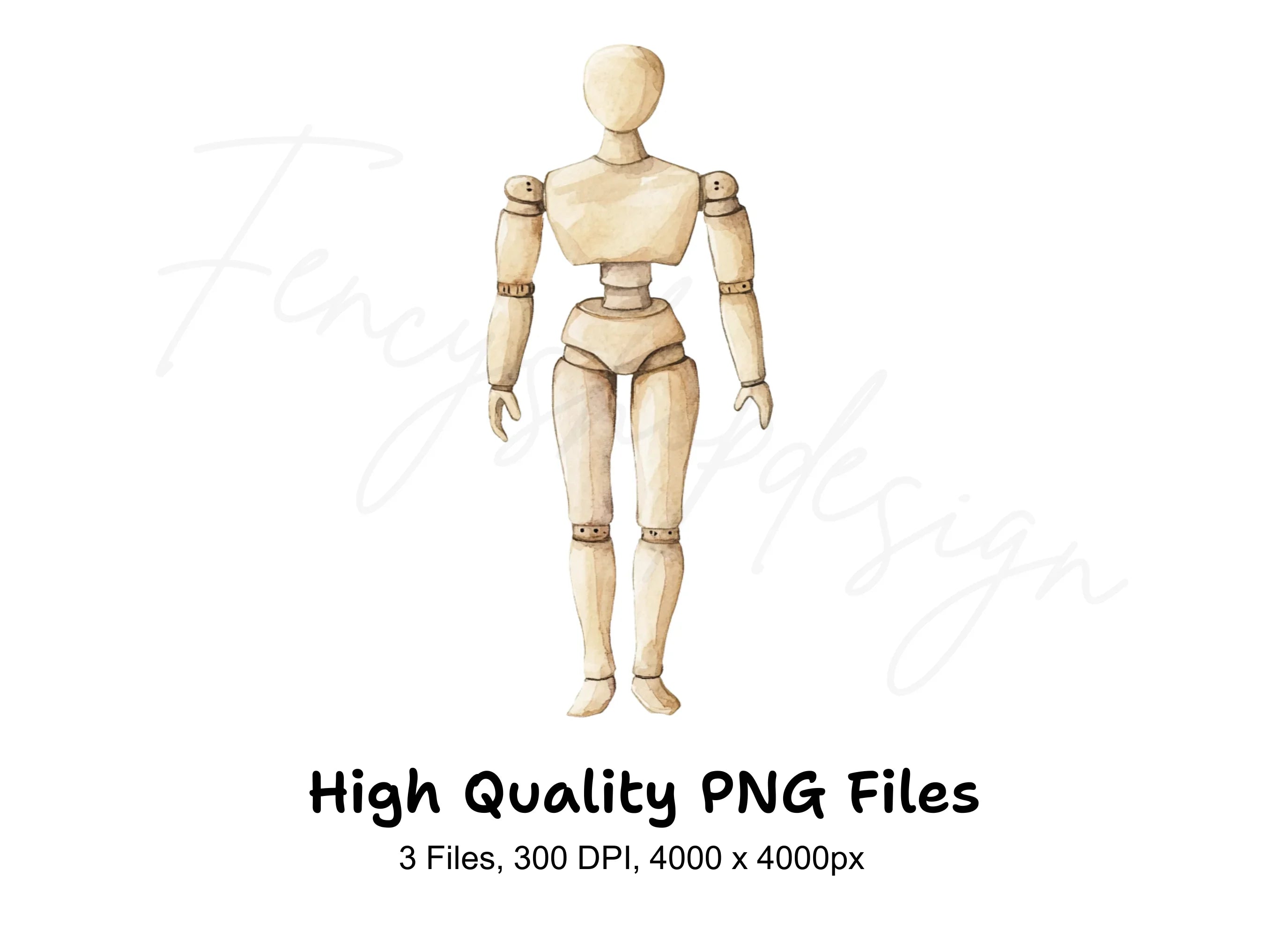 Articulated Mannequin Figure Clipart Bundle