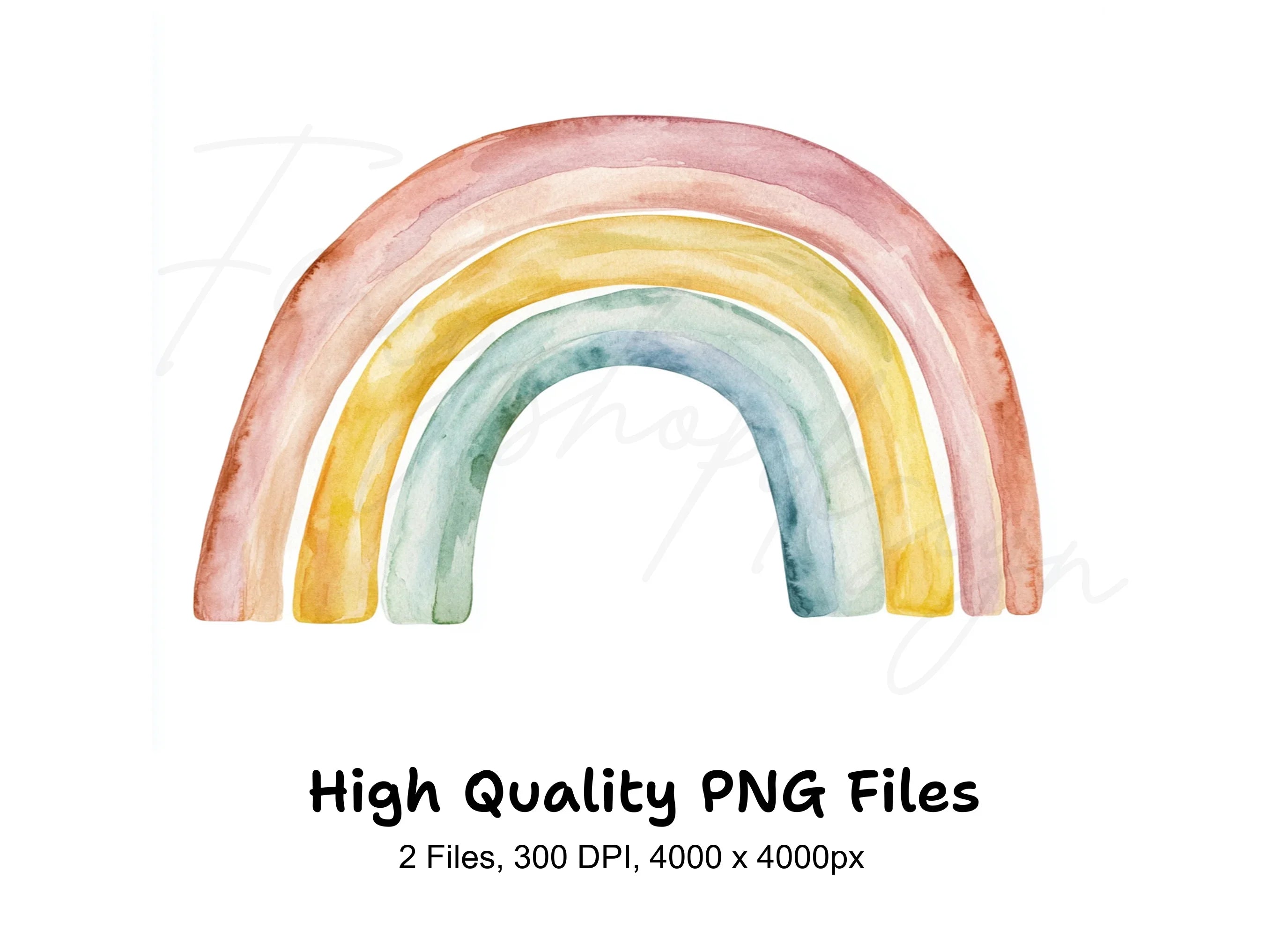 Boho Rainbow Clipart Bundle