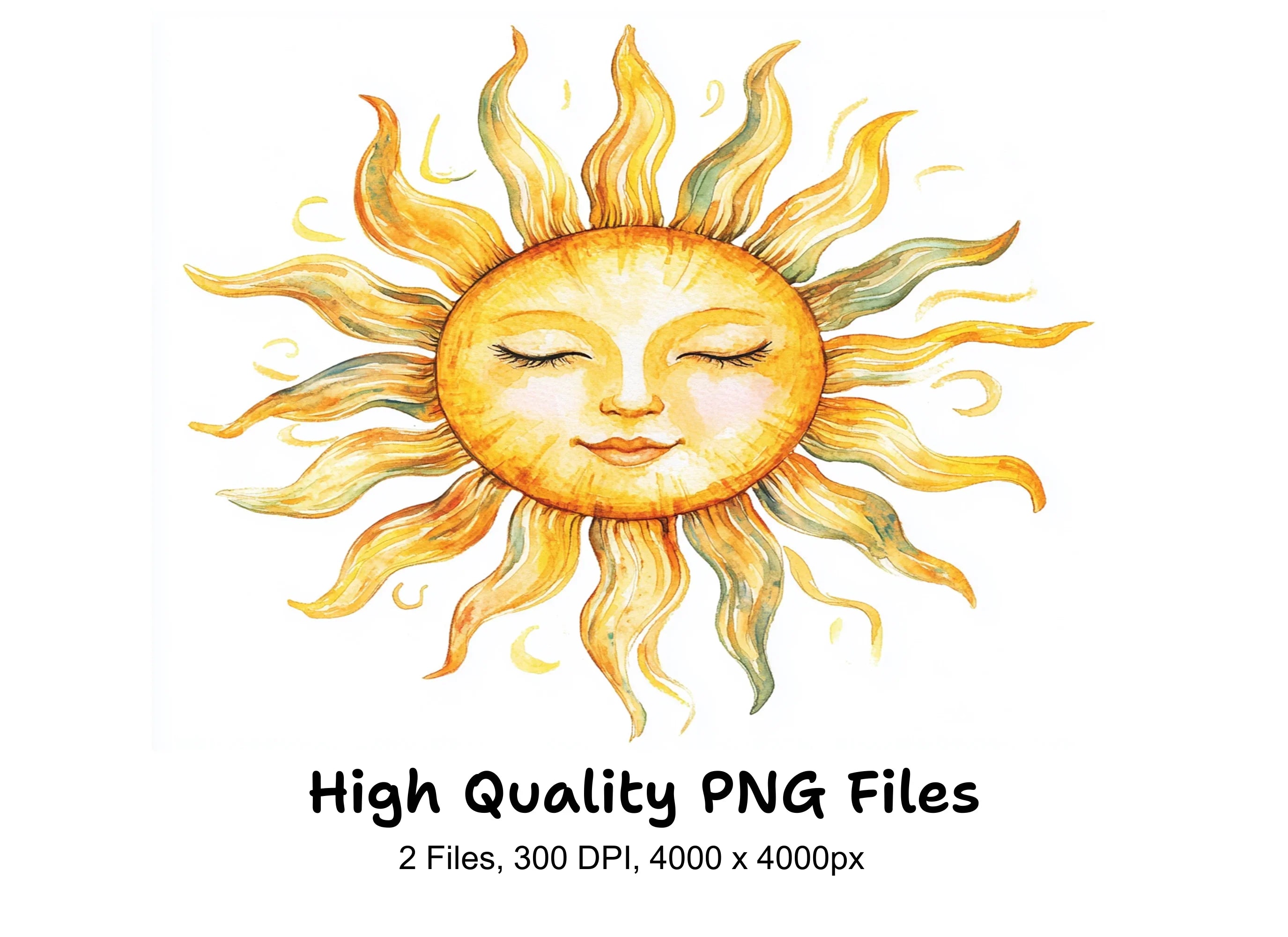Sun Face Clipart Bundle