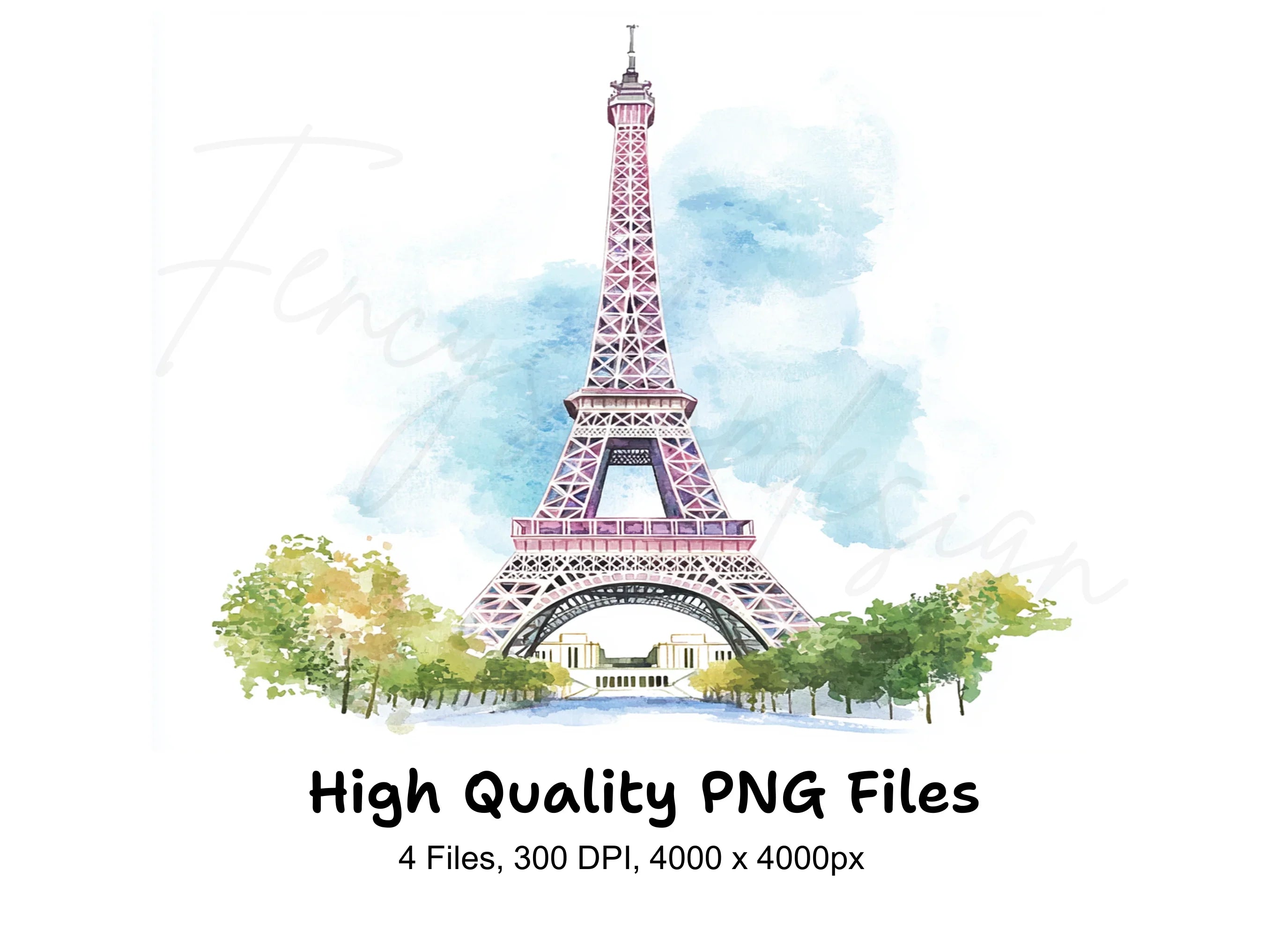 Eiffel Tower Clipart Bundle