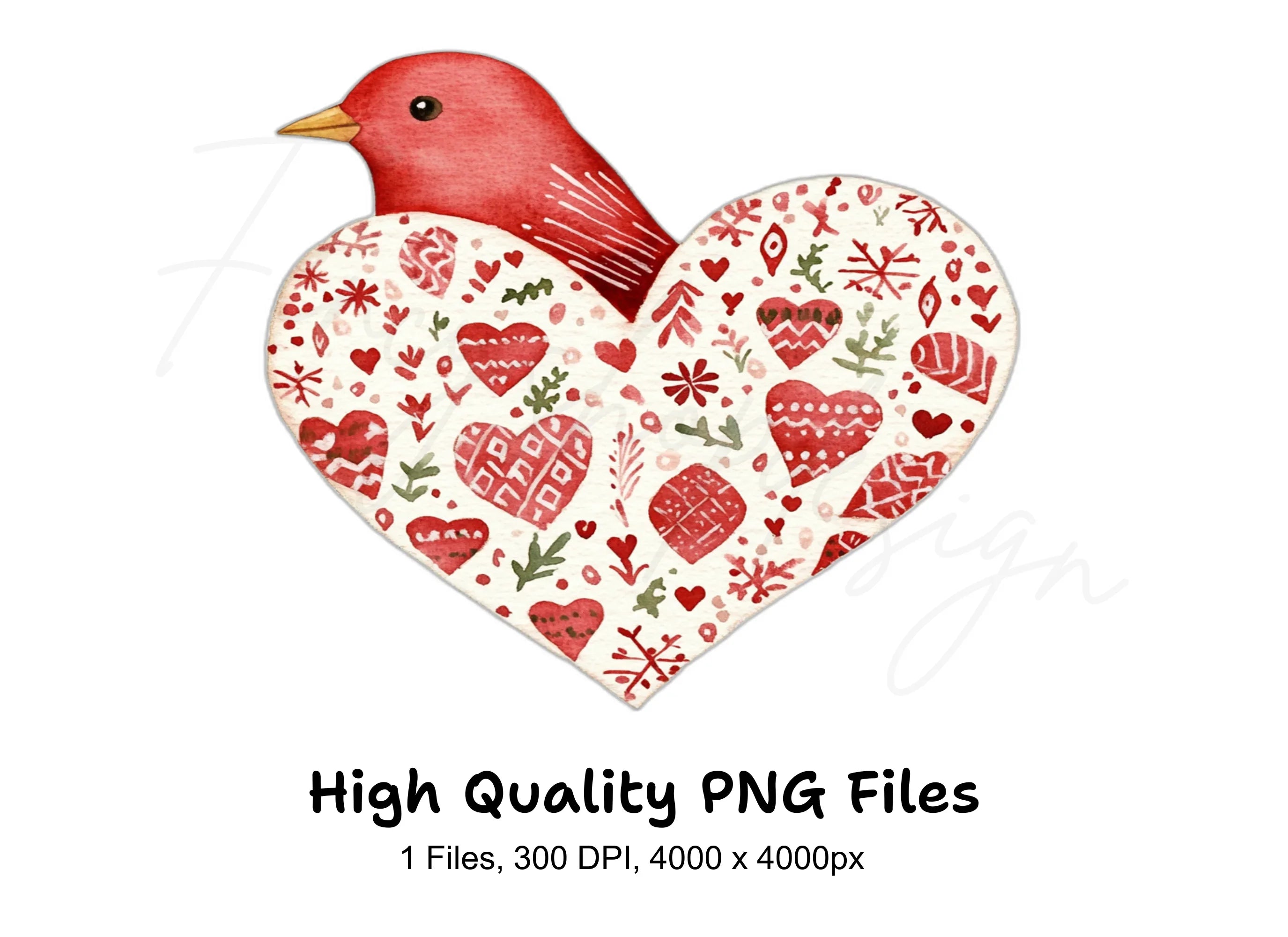 Bird Heart Clipart Bundle