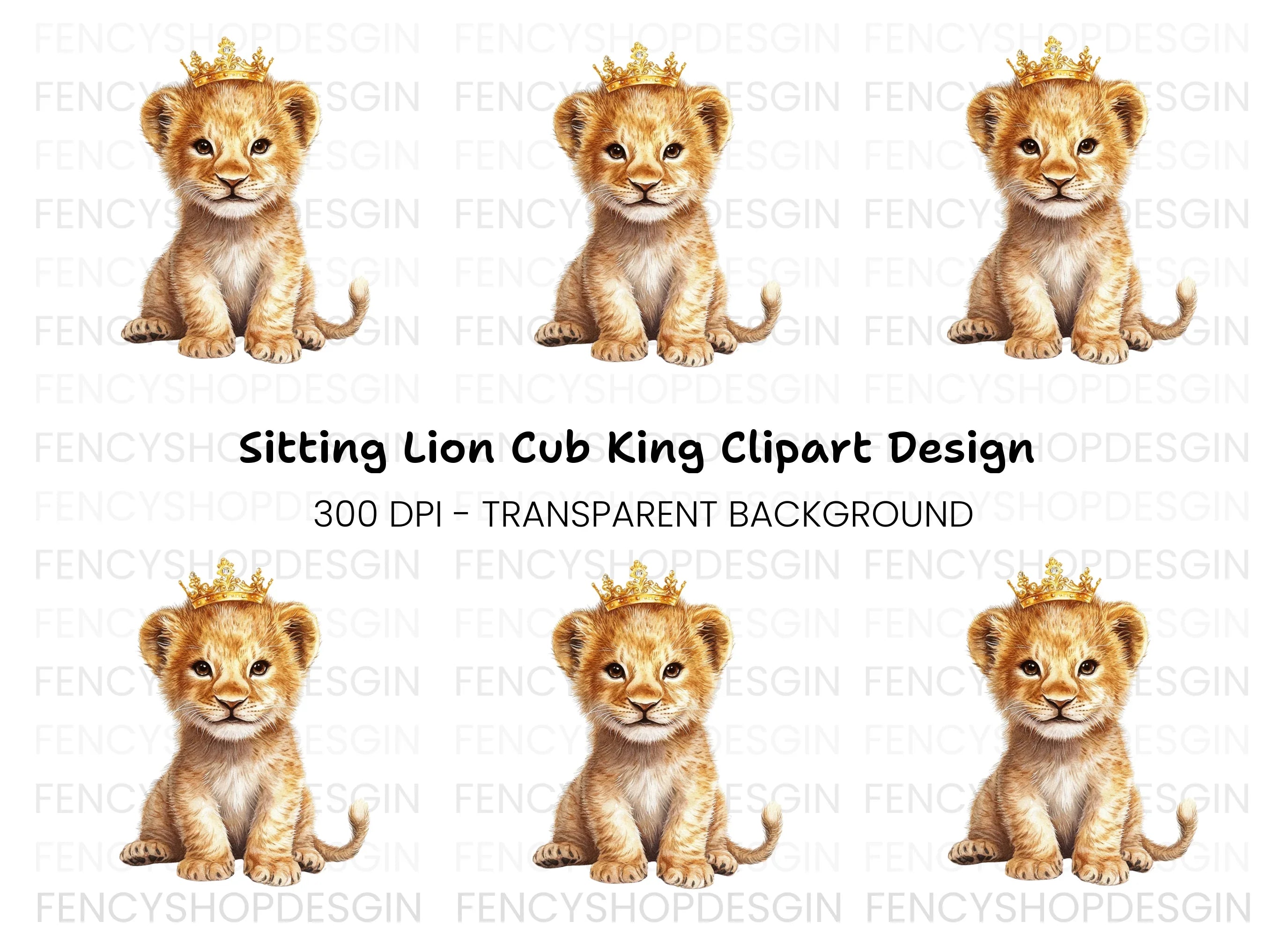 Adorable Lion King Cubs Clipart Bundle