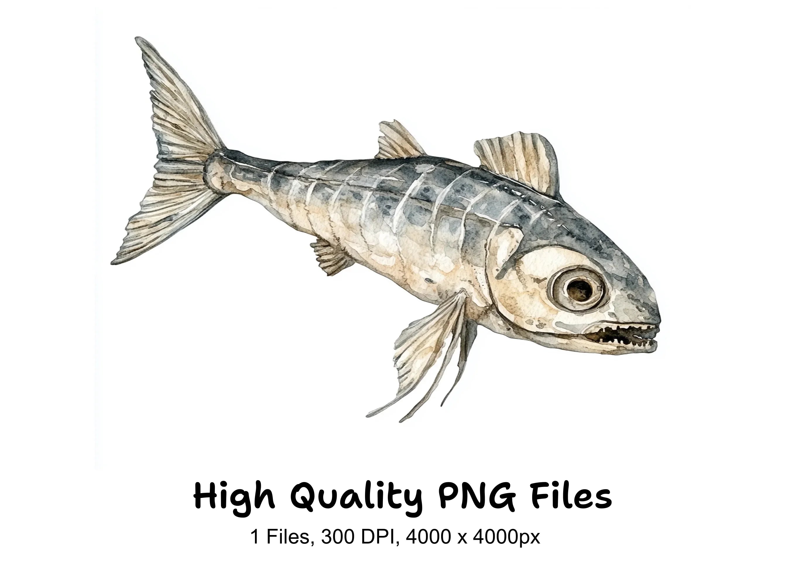 Fish Skeleton Clipart Bundle