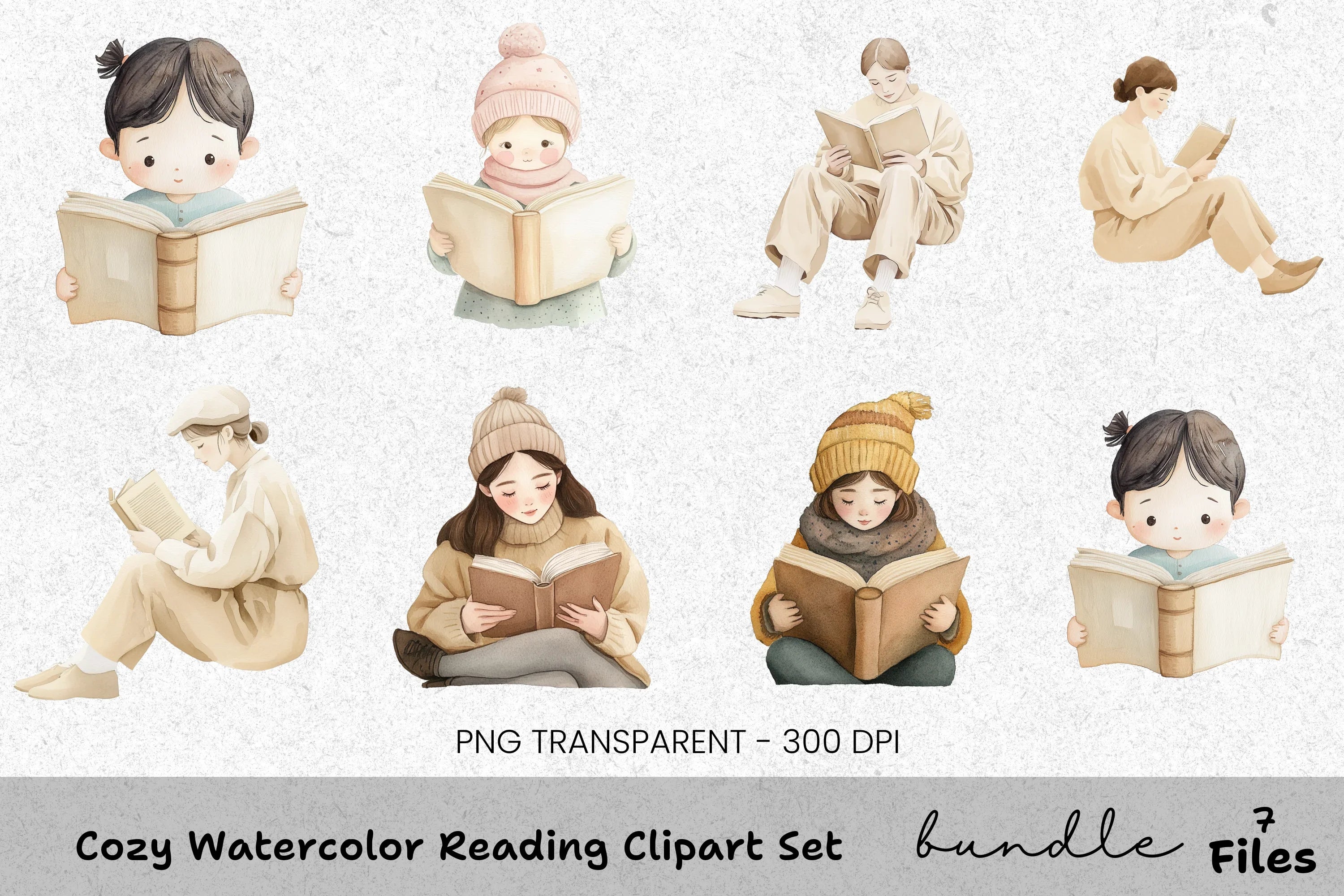 Cozy Reading Clipart Bundle