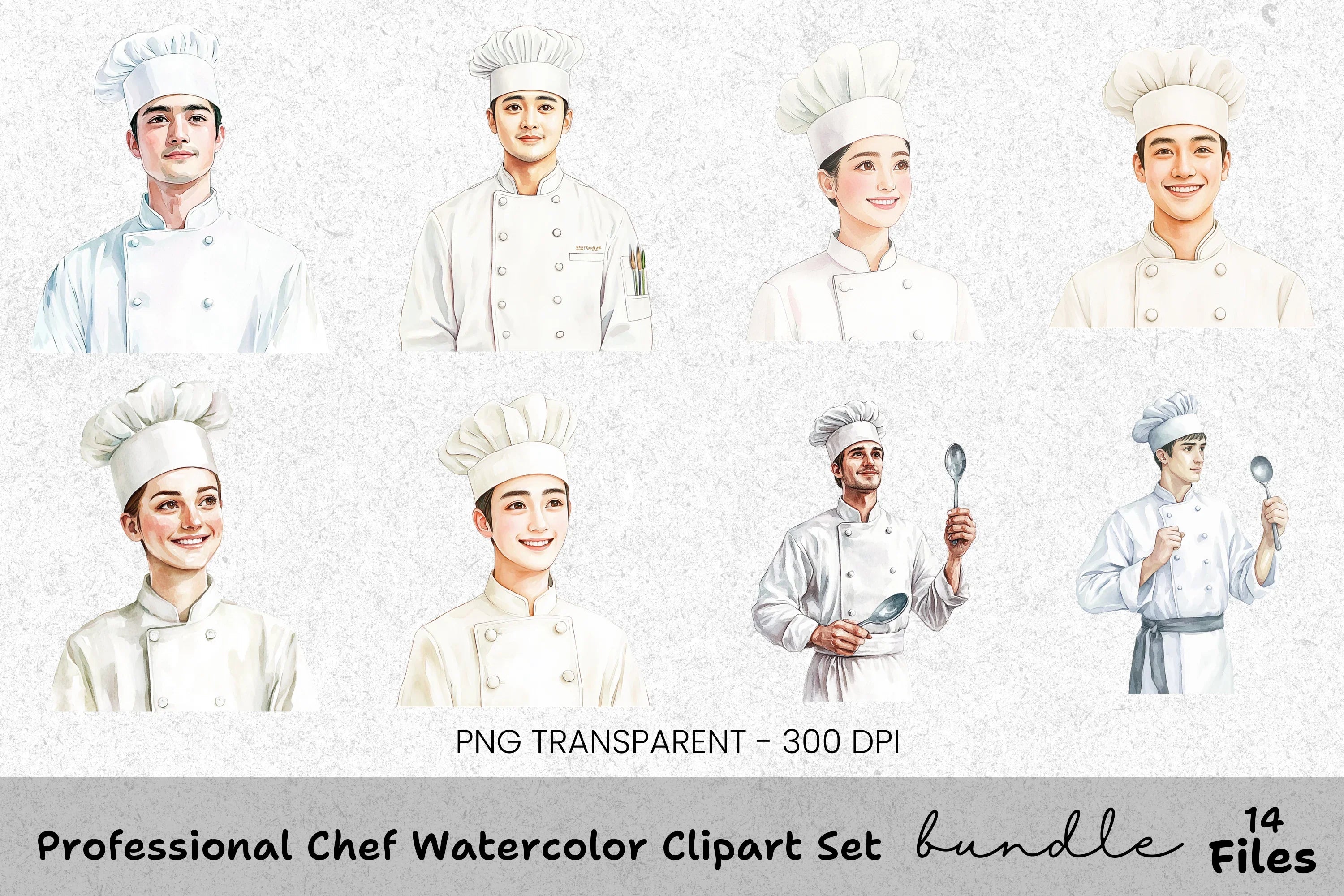 Professional Chef Clipart Bundle