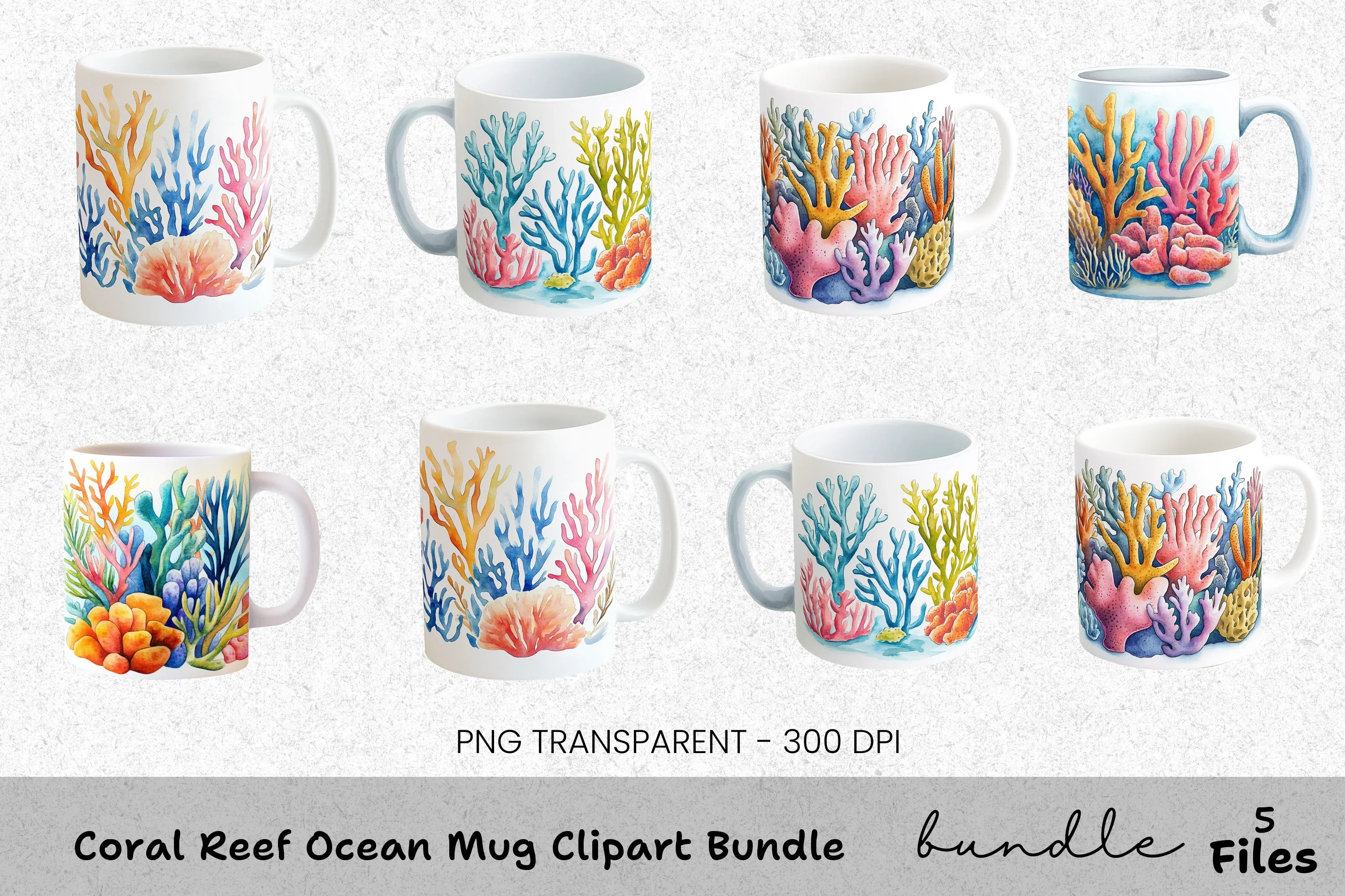Coral Reef Ocean Clipart Bundle