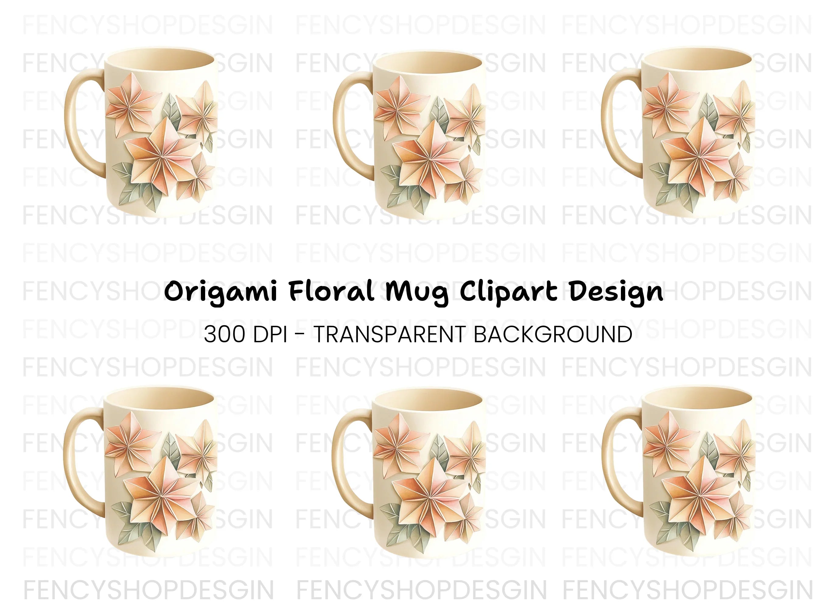 Origami Star Clipart Bundle