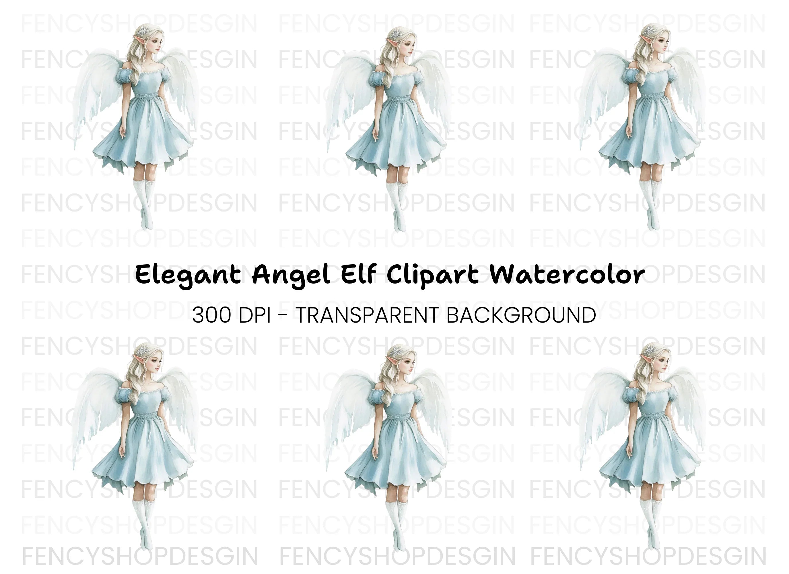 Elegant Angelic Fairy Clipart Bundle