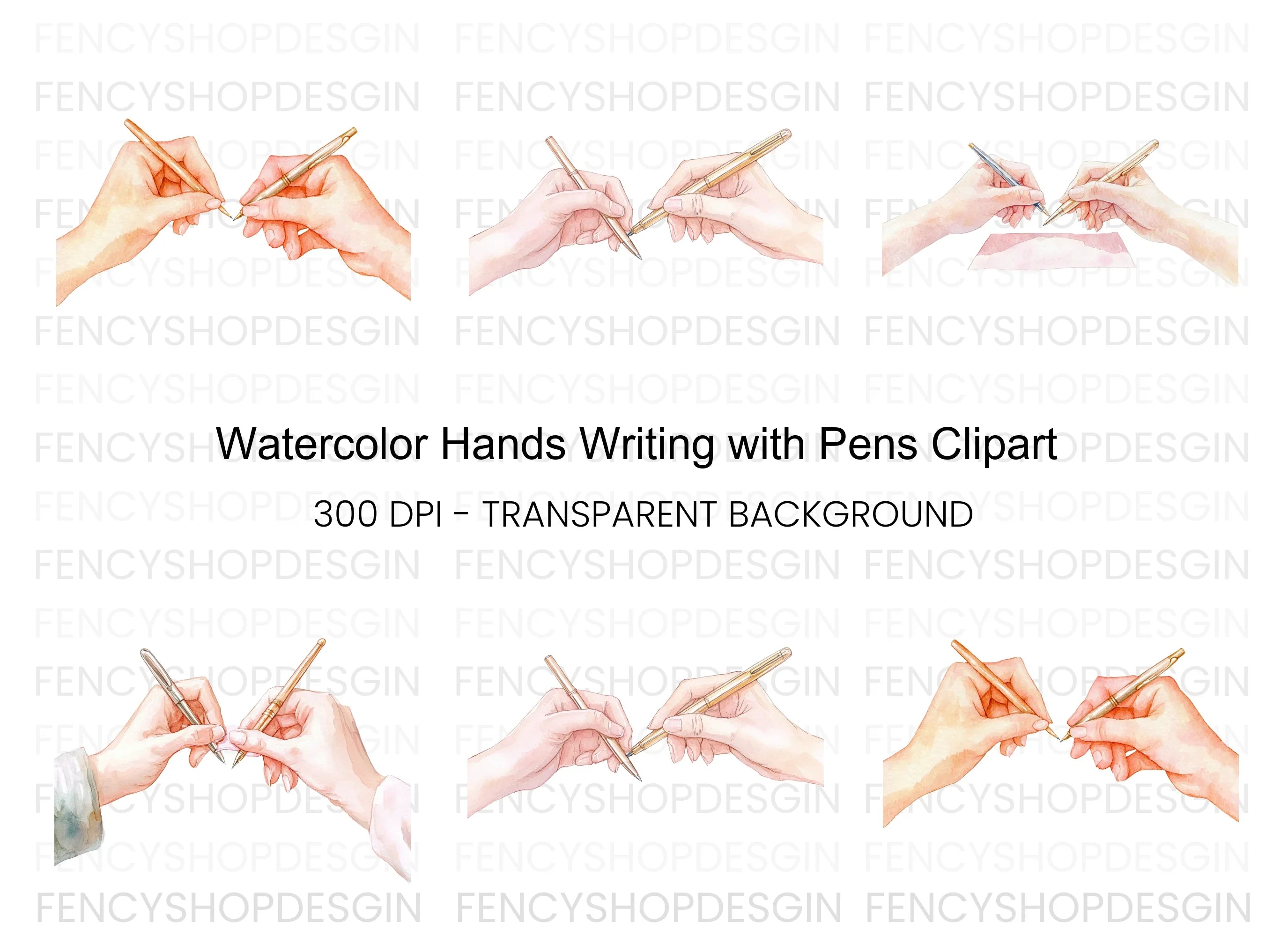 Hands Writing Clipart Bundle
