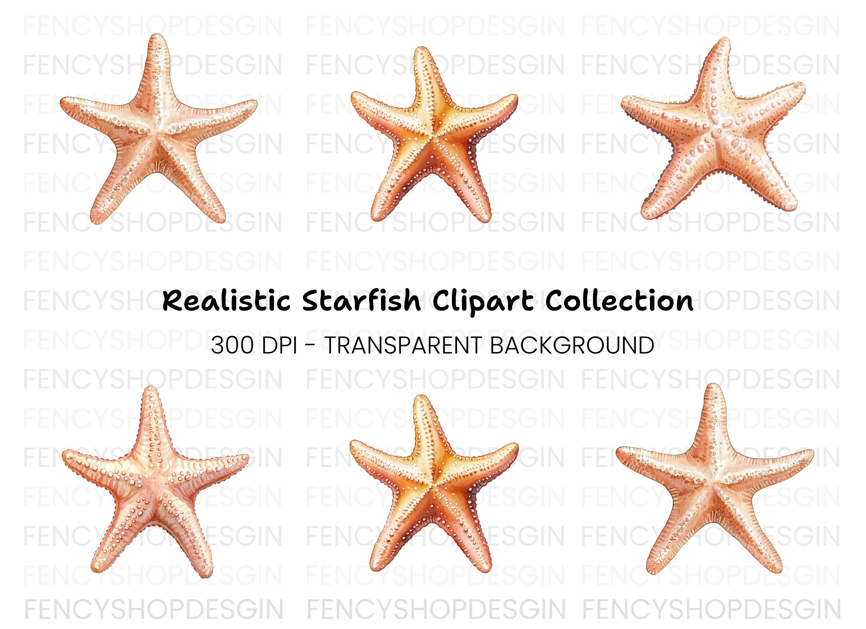 Starfish Clipart Bundle