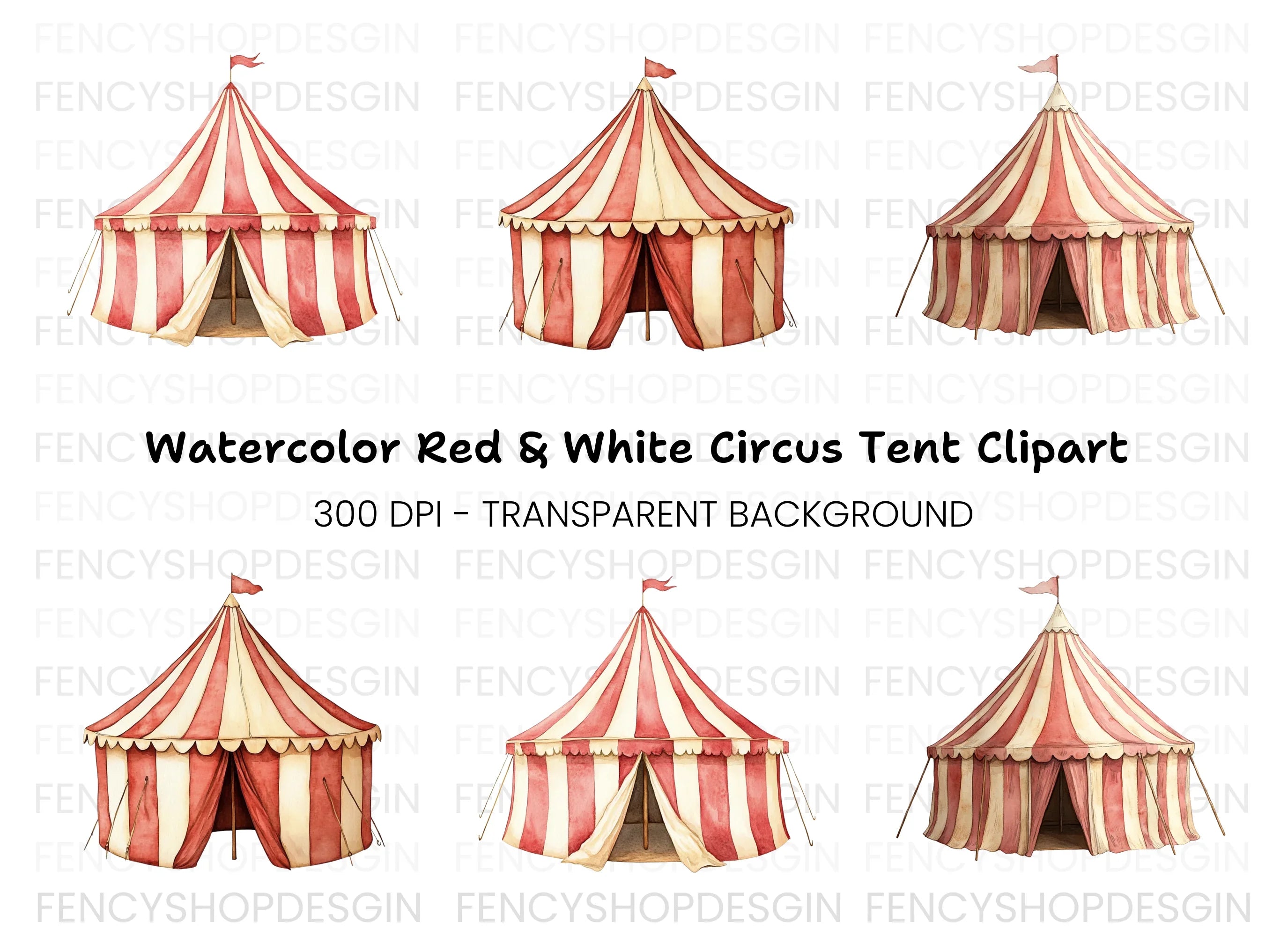 Circus Tent Clipart Bundle