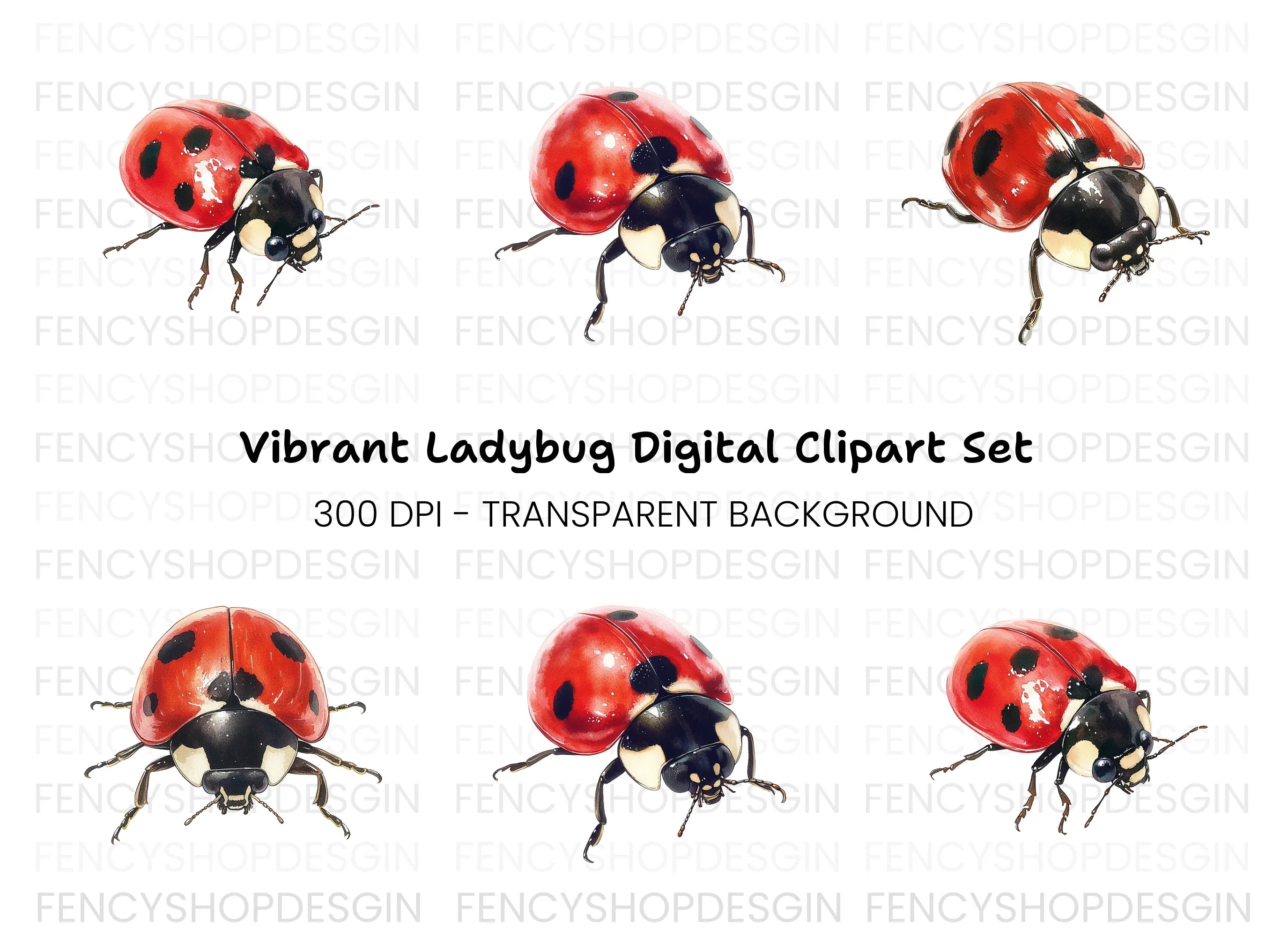 Versatile Ladybug Clipart Bundle