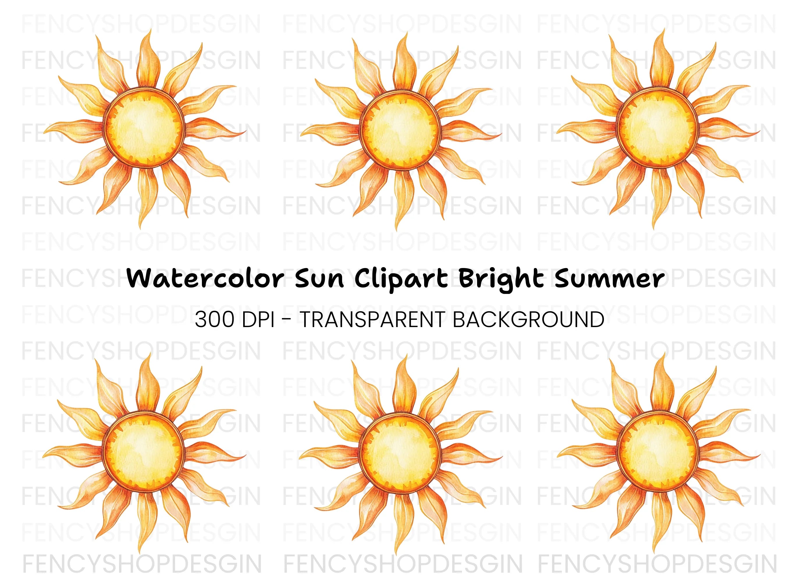 Vibrant Sun Clipart Bundle