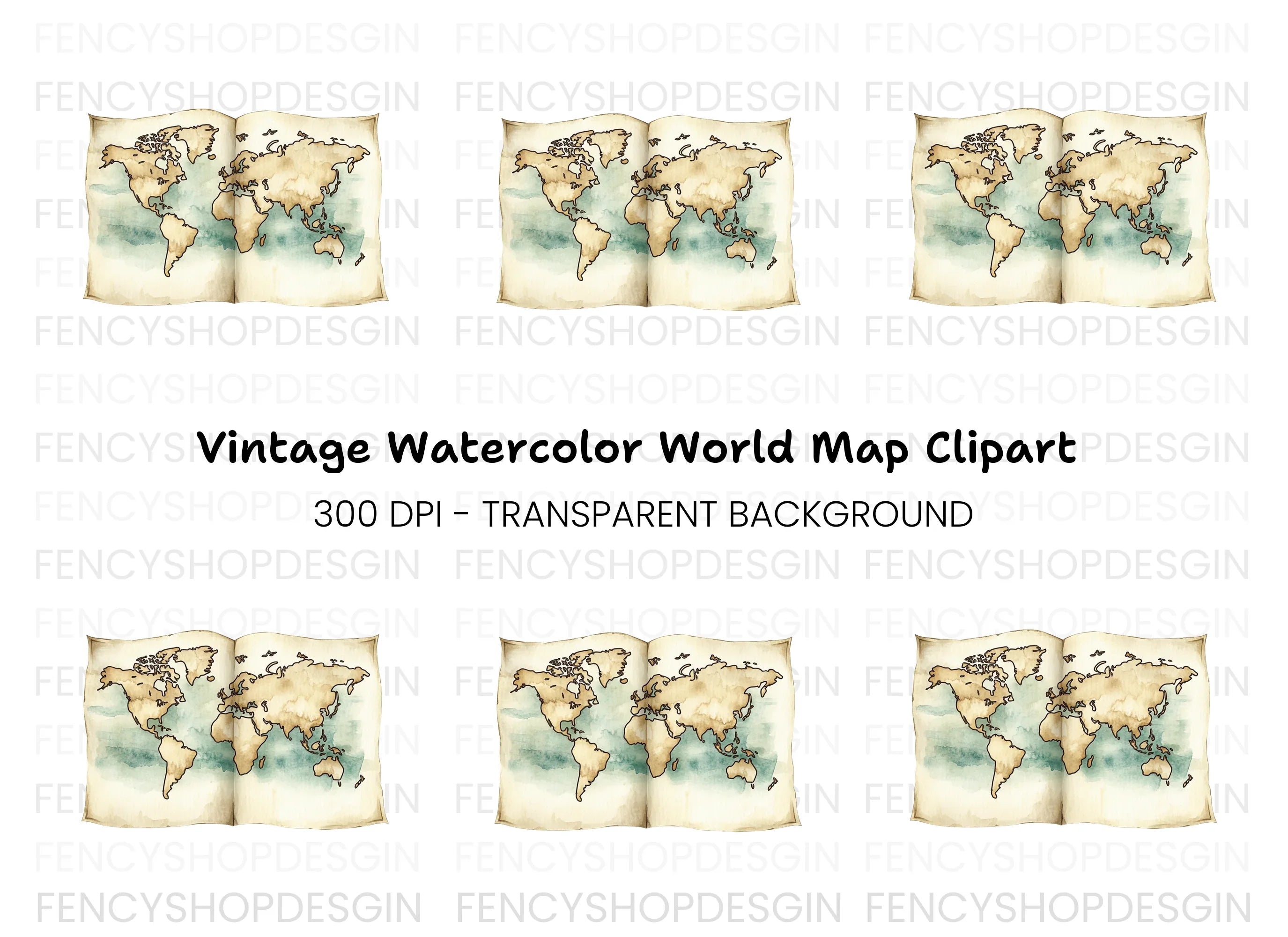 World Map Clipart Bundle