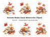 Autumn Books and Leaves Clipart Bundle