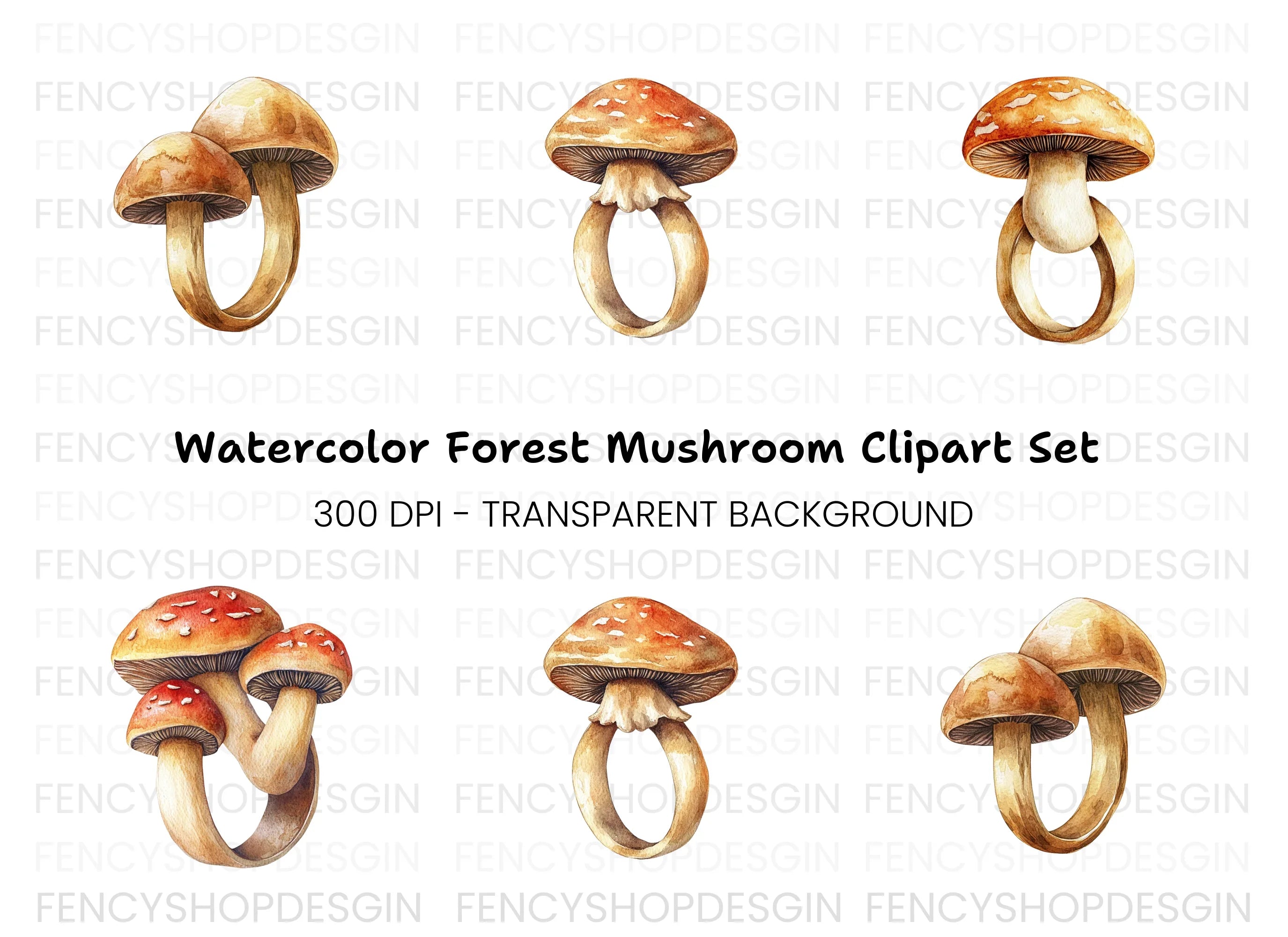 Mushroom Clipart Bundle