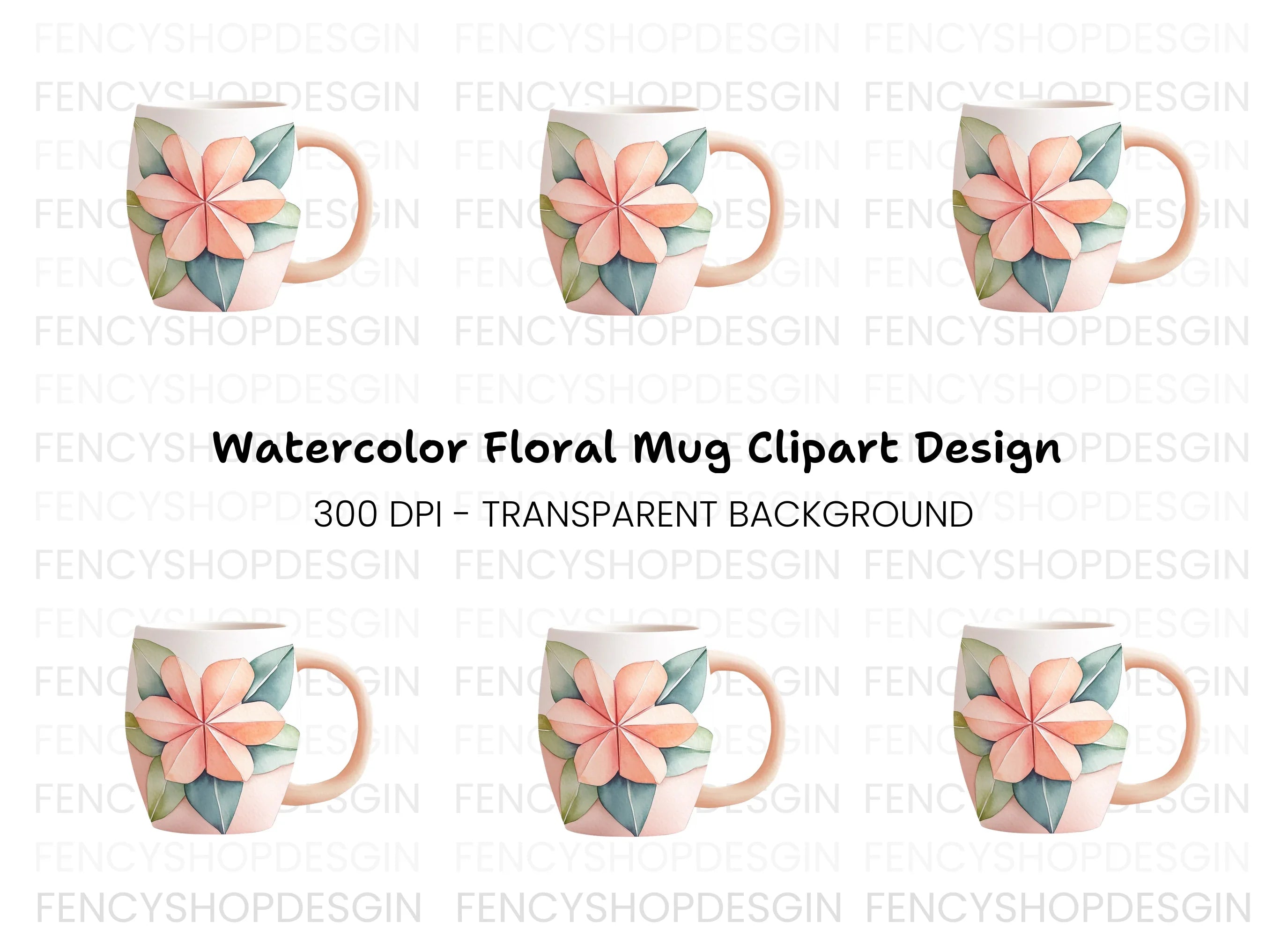Elegant Origami Flower Clipart Bundle