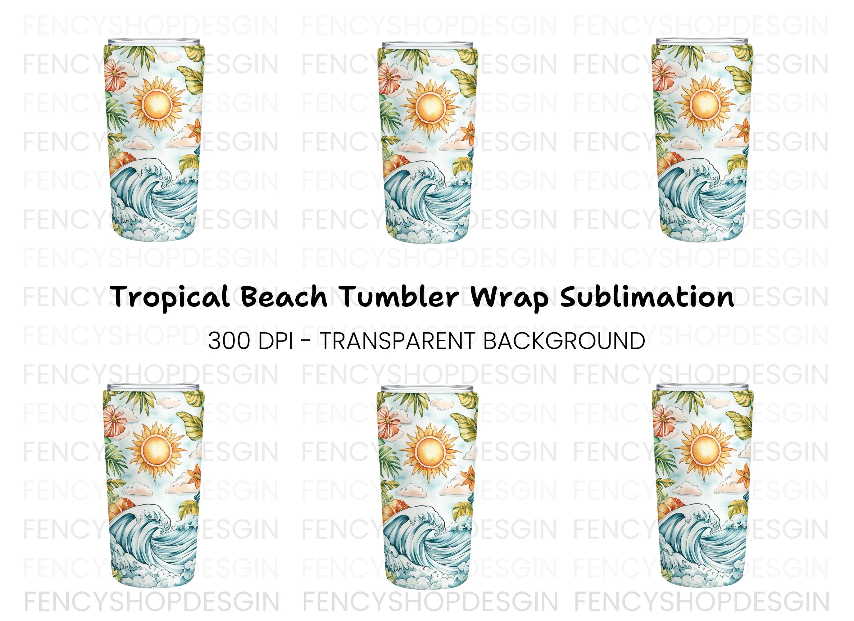 Tropical Summer Can Clipart Bundle