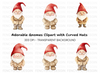 Adorable Red Hat Gnomes Clipart Bundle
