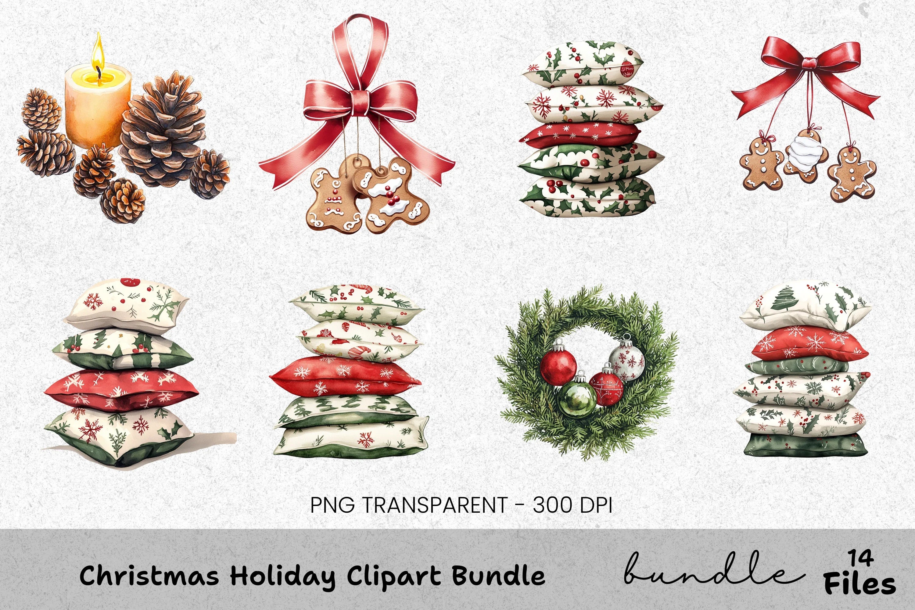Christmas Holiday Clipart Bundle