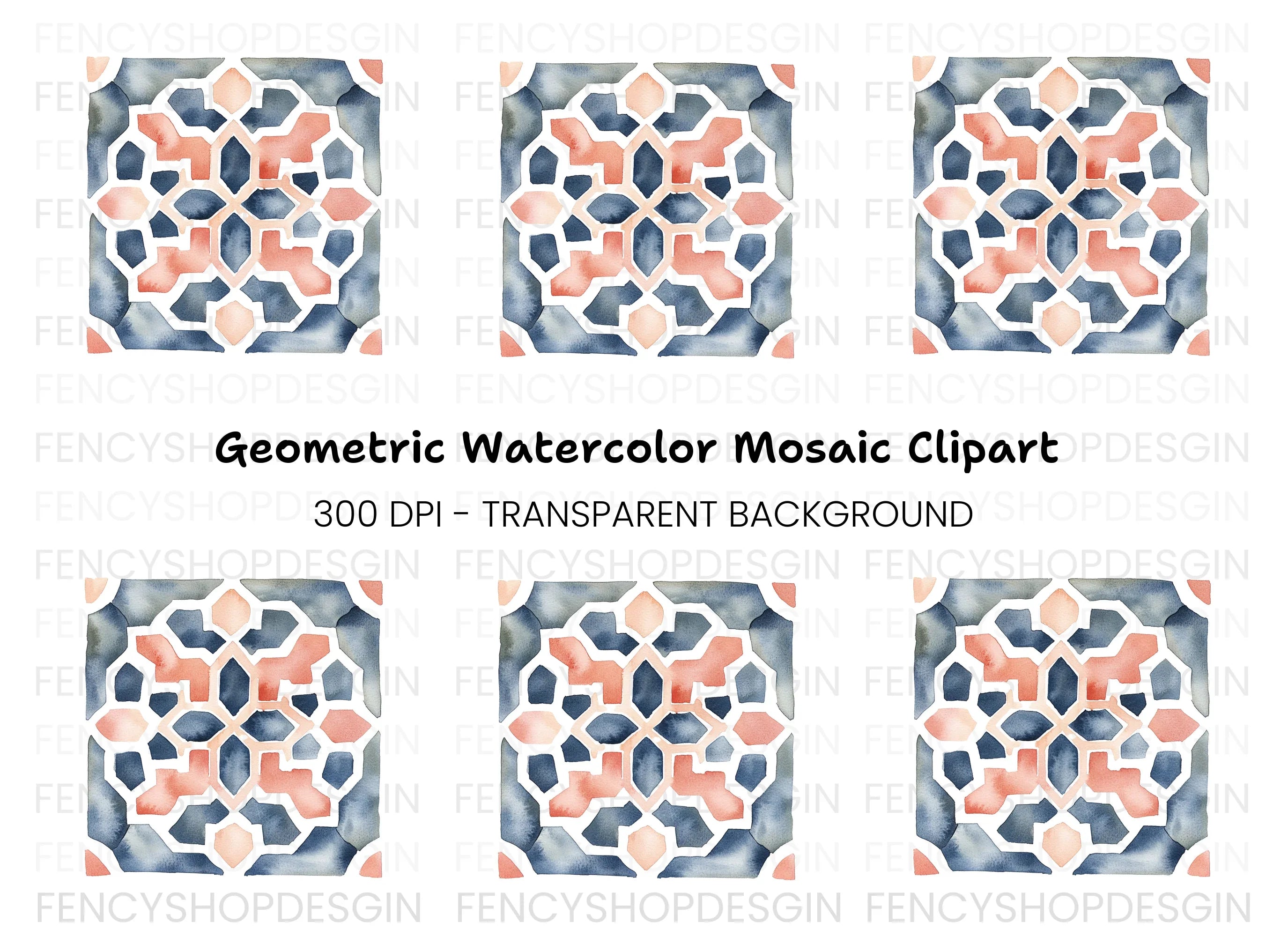 Moroccan Tile Clipart Bundle