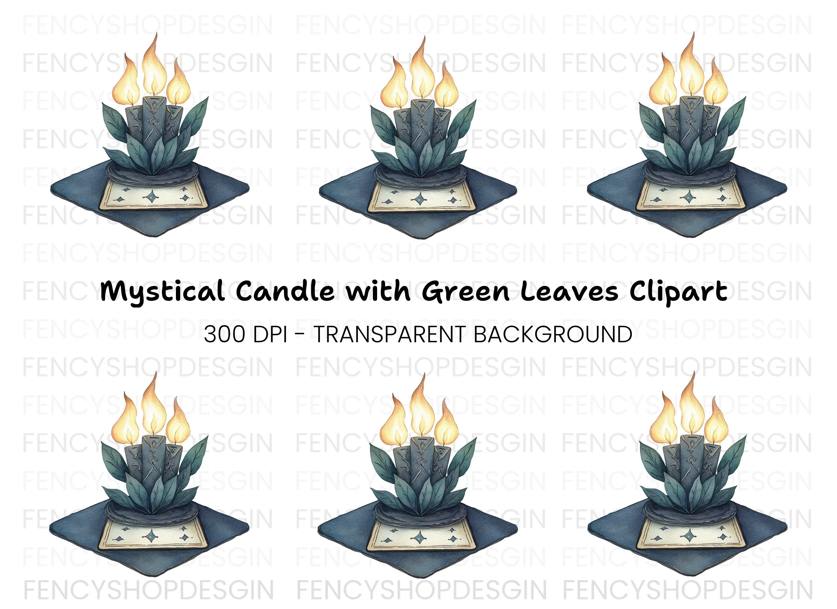 Mystical Candle Clipart Bundle
