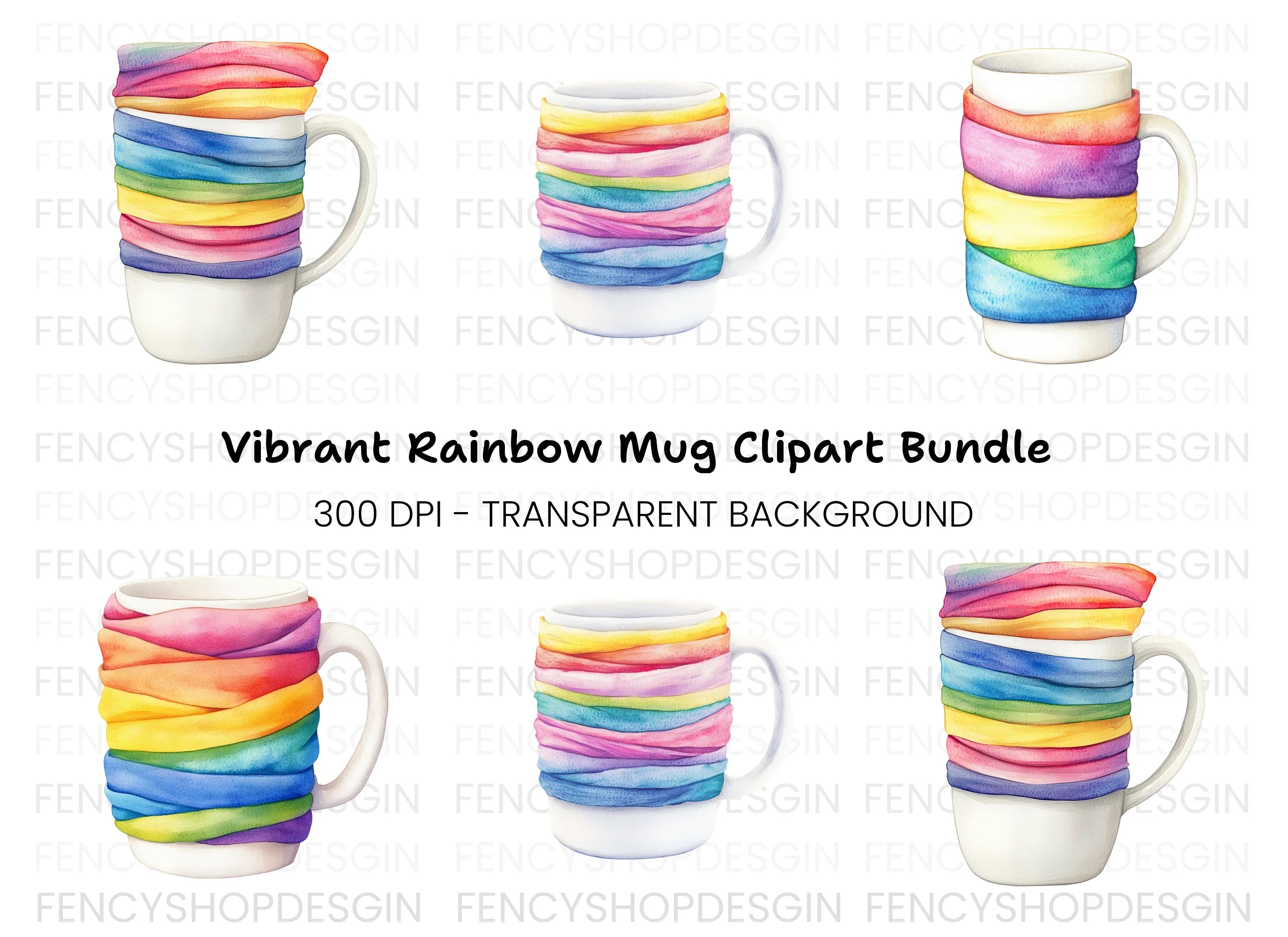 Rainbow Clipart Bundle