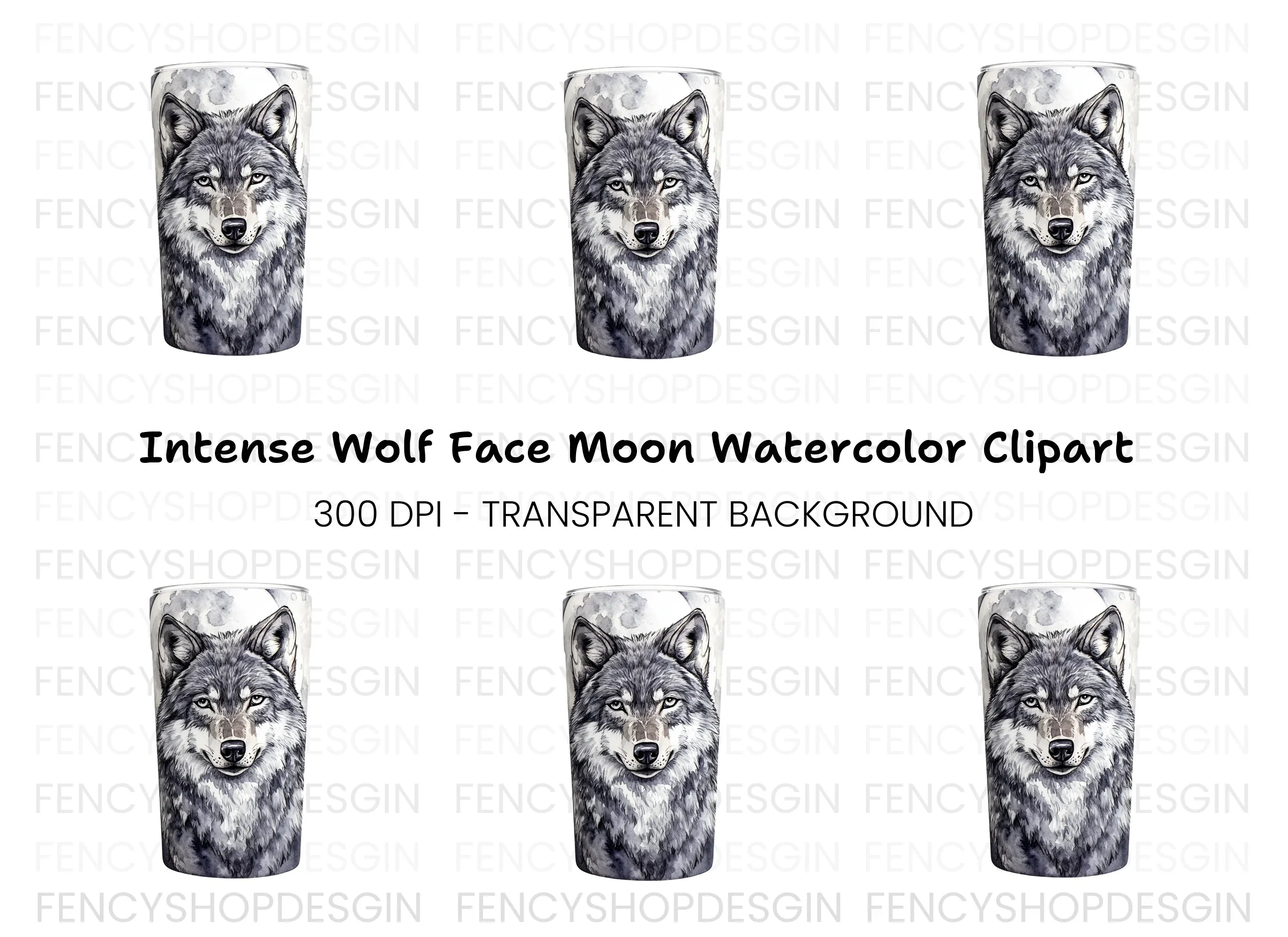 Wolf Tumbler Clipart Bundle