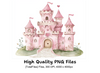 Enchanted Pink Castle Clipart Bundle