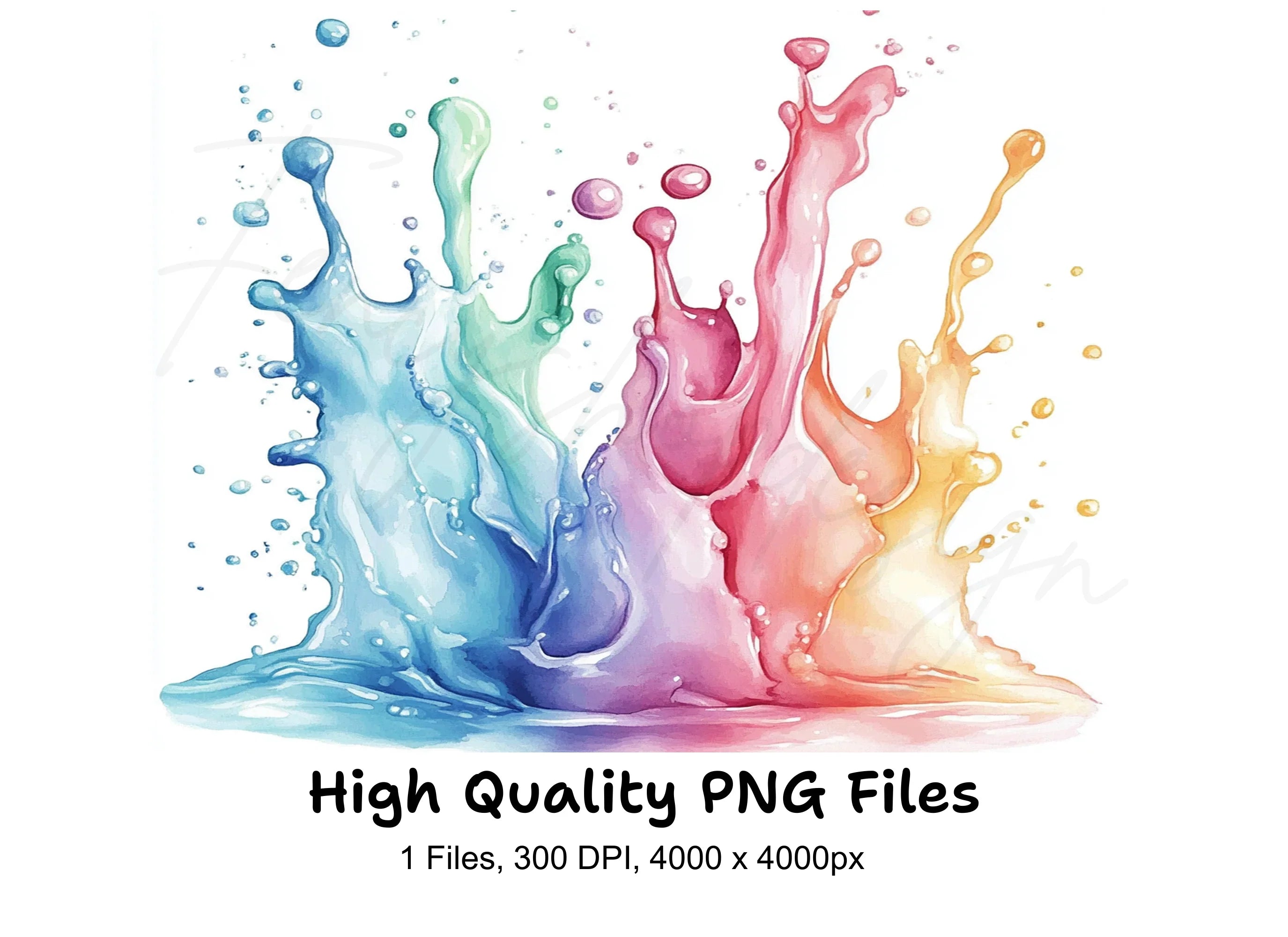 Vibrant Splash Clipart Bundle