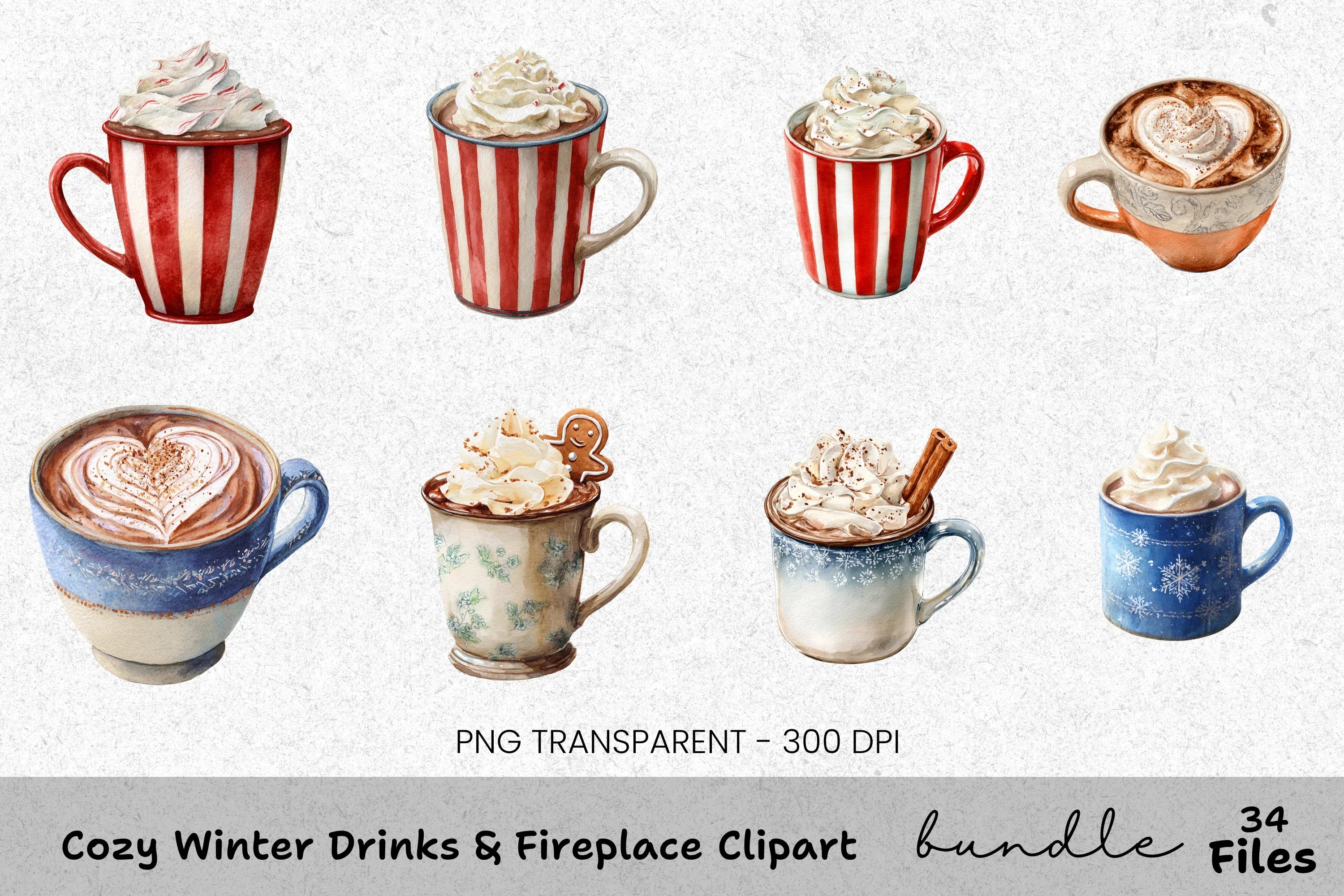 Hot Chocolate Clipart Bundle