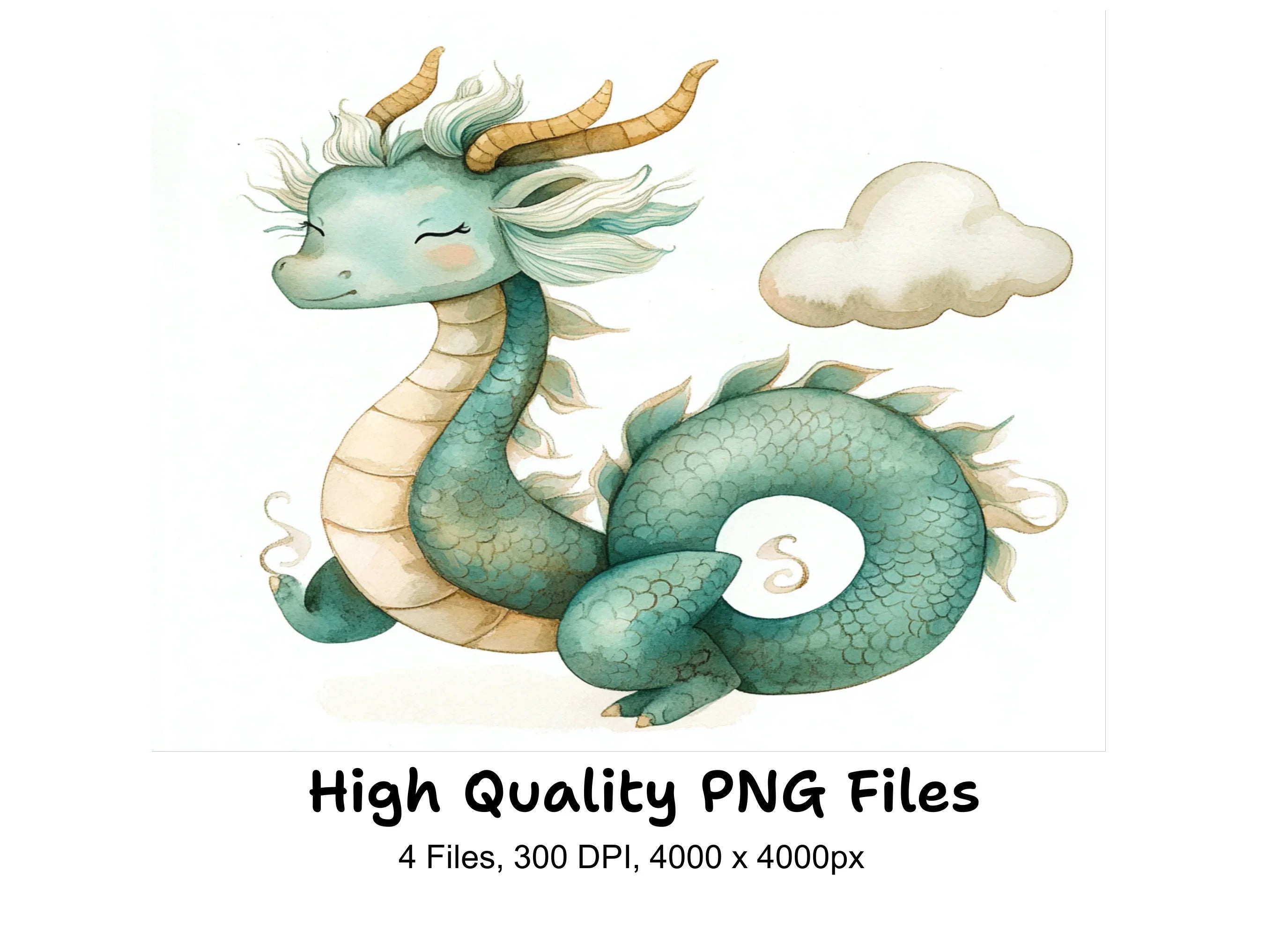 Cute Baby Dragon Clipart Bundle