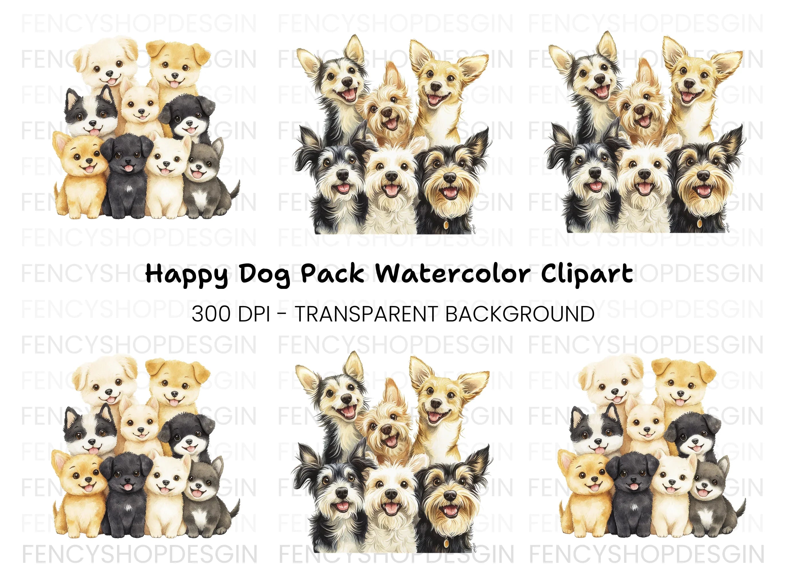 Adorable Puppy Clipart Bundle