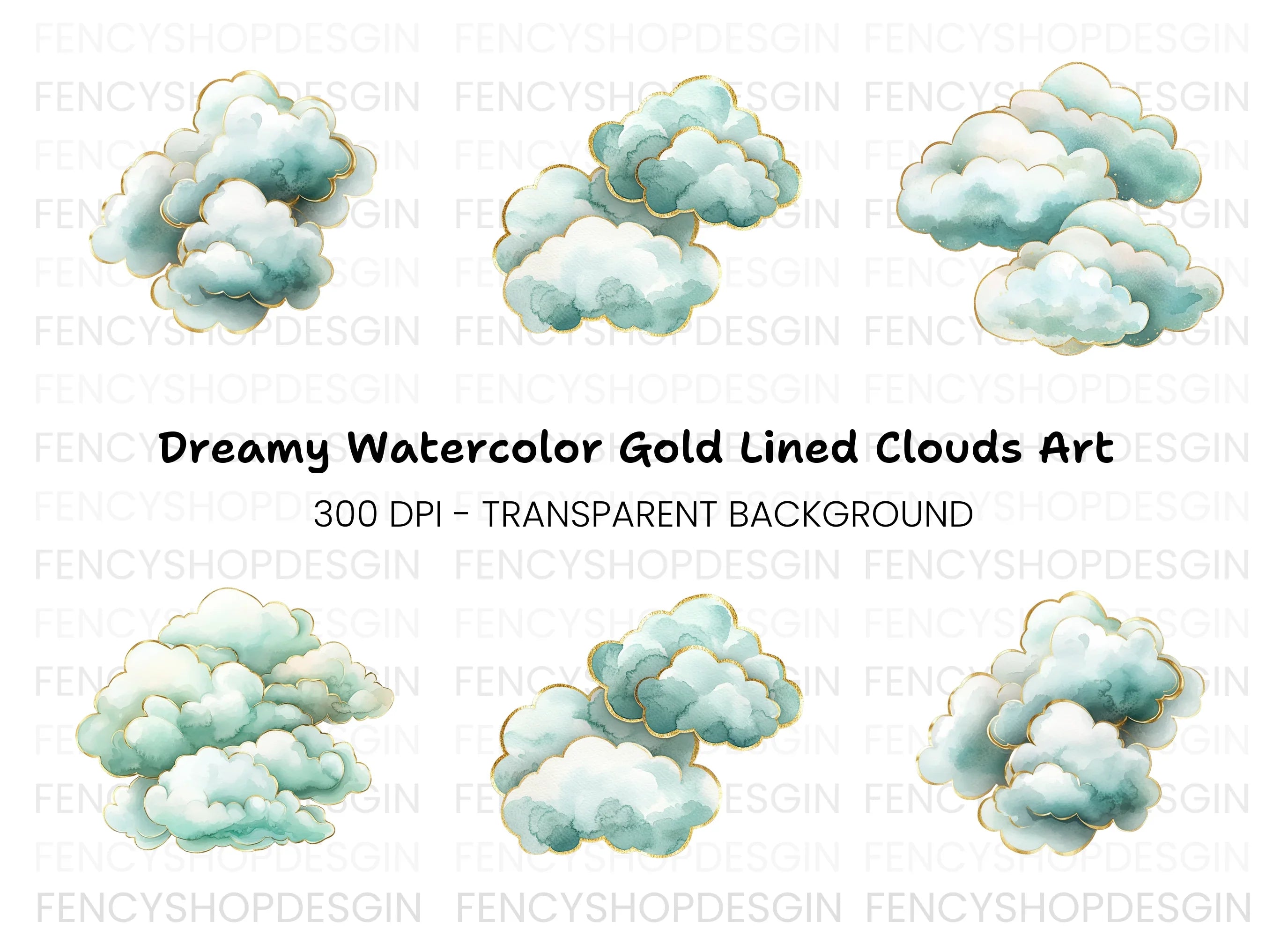 Clouds Clipart Bundle