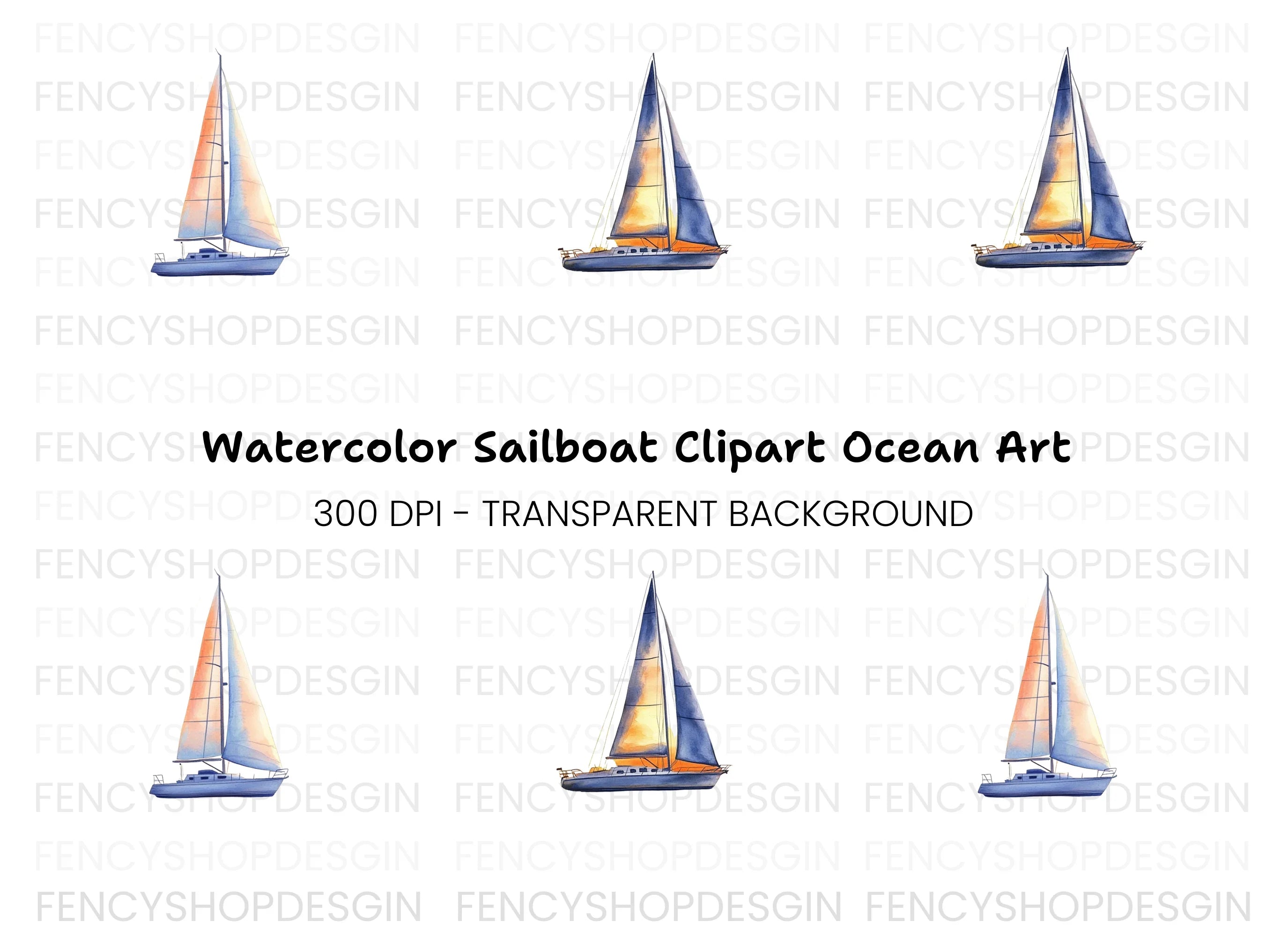 Sailboat Clipart Bundle