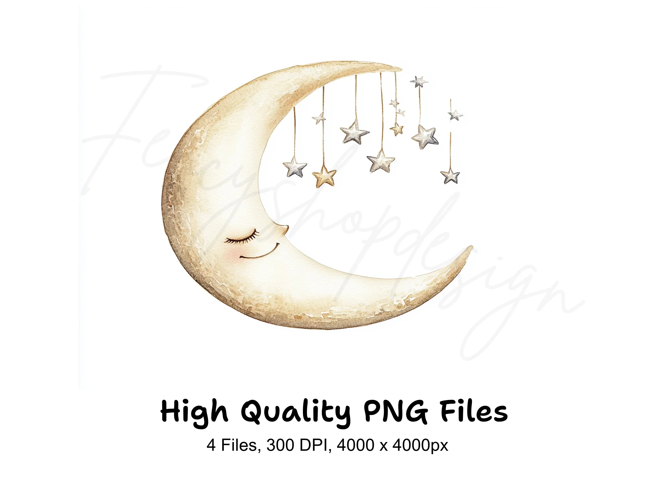 Moon and Stars Clipart Bundle