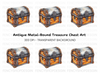 Rustic Wooden Treasure Chest Clipart Bundle