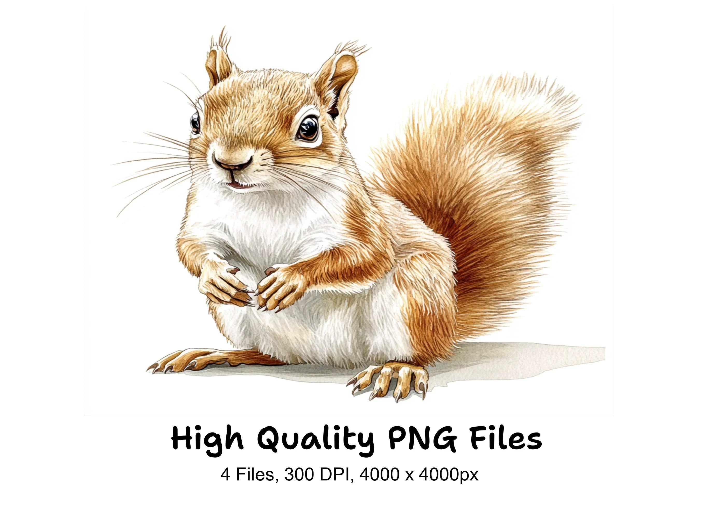 Cute Squirrel Clipart Bundle