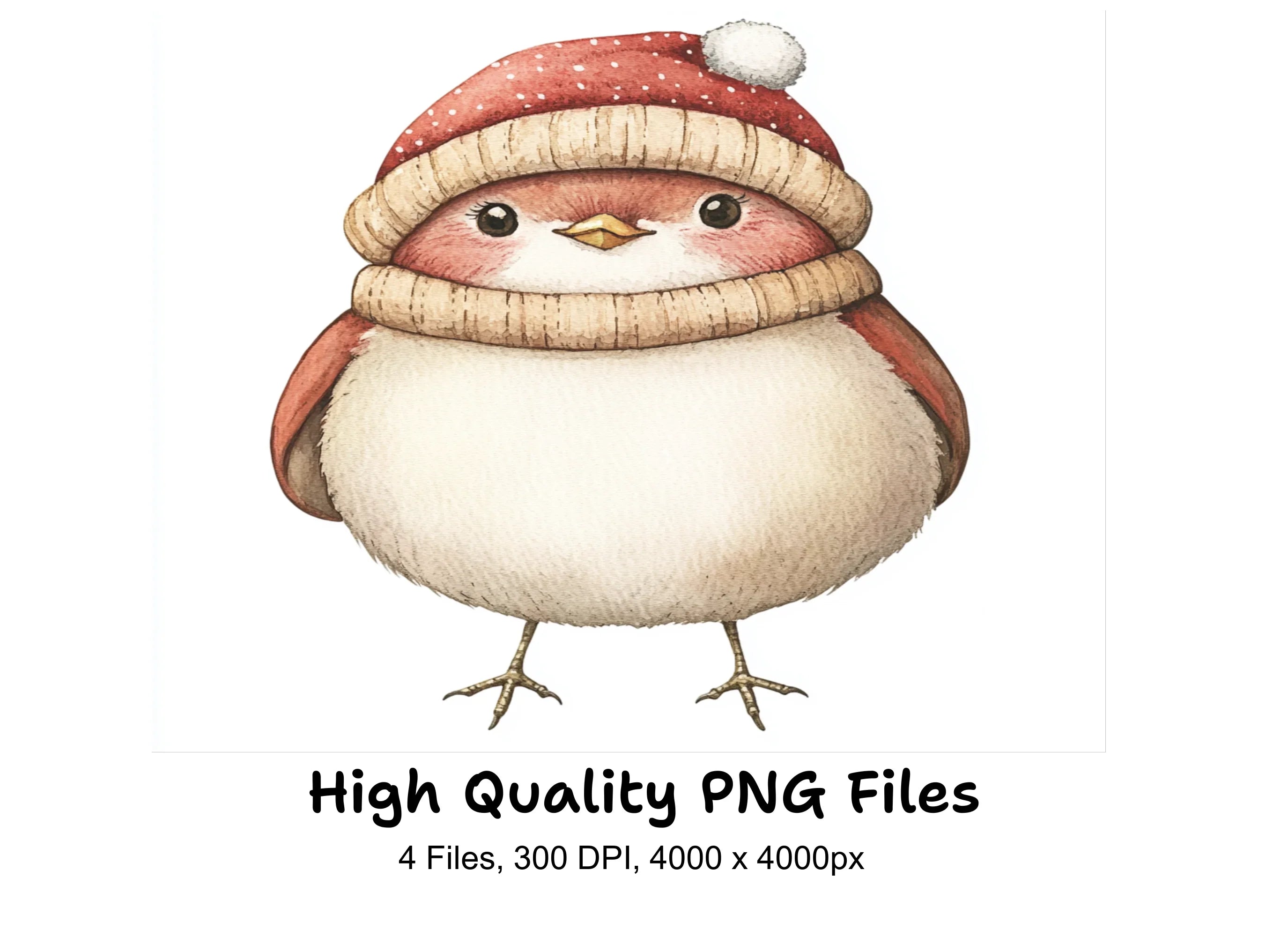 Cute Winter Birds Clipart Bundle