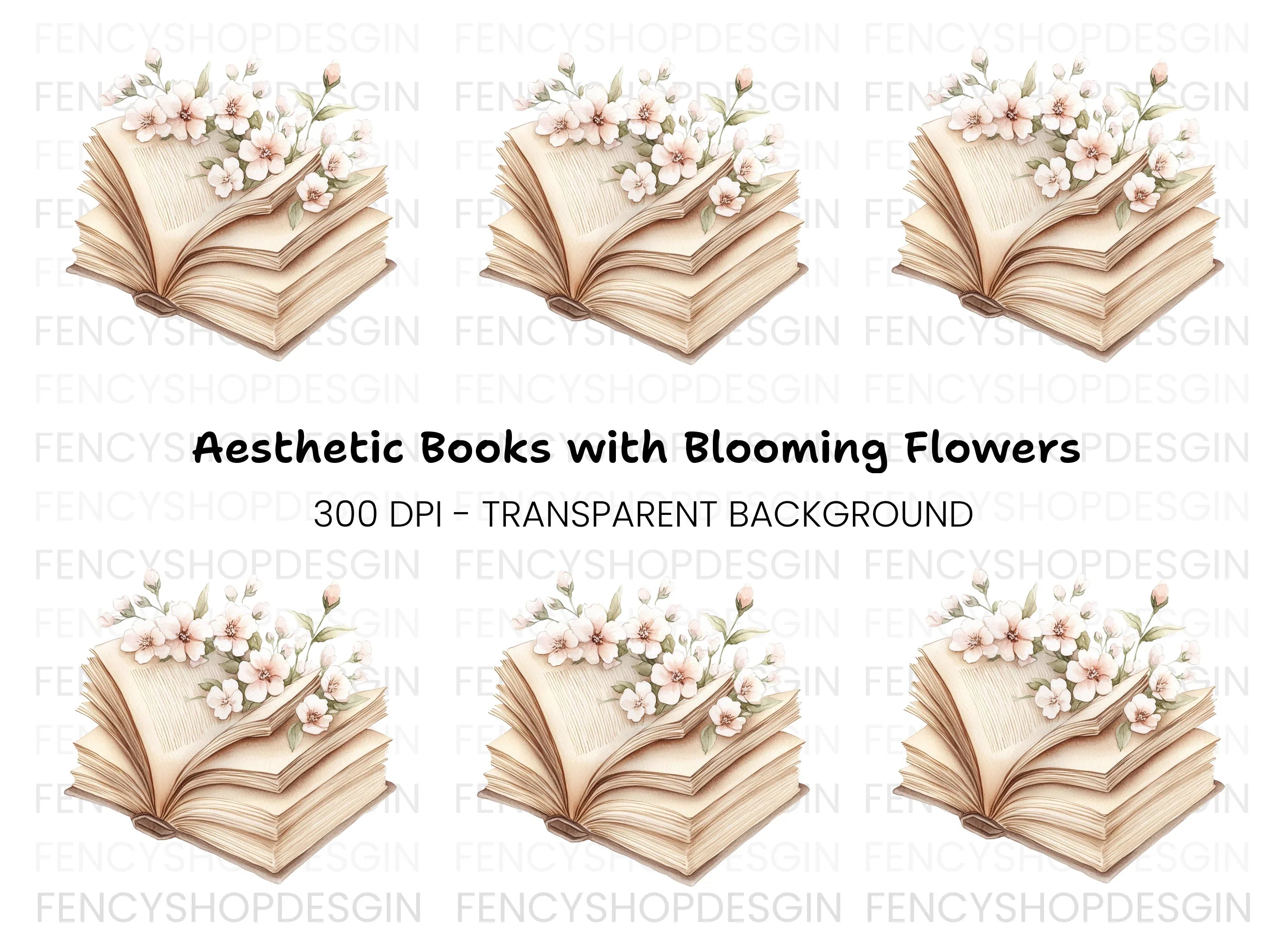 Blossom Book Clipart Bundle