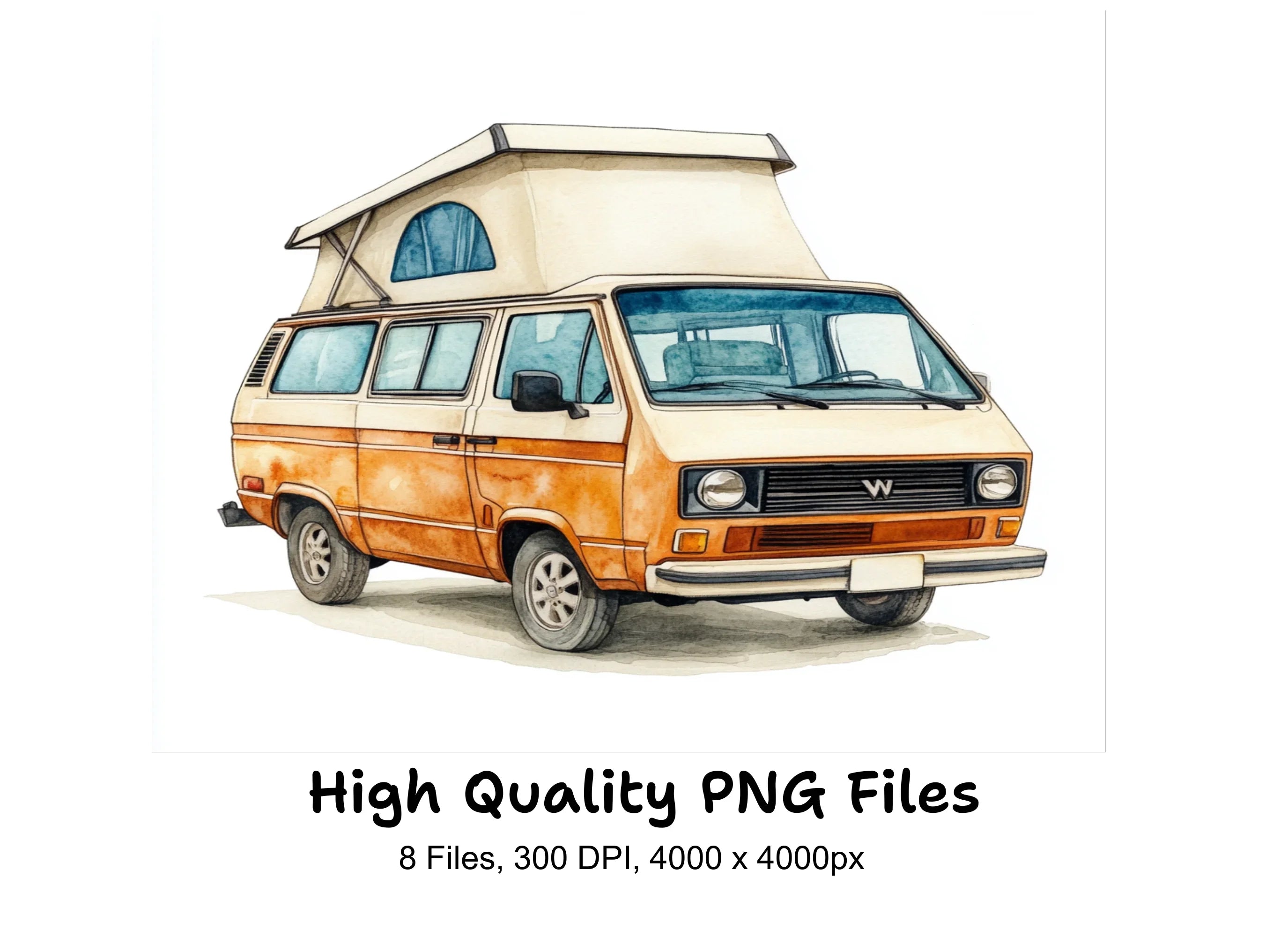 Retro RV and Trailer Clipart Bundle