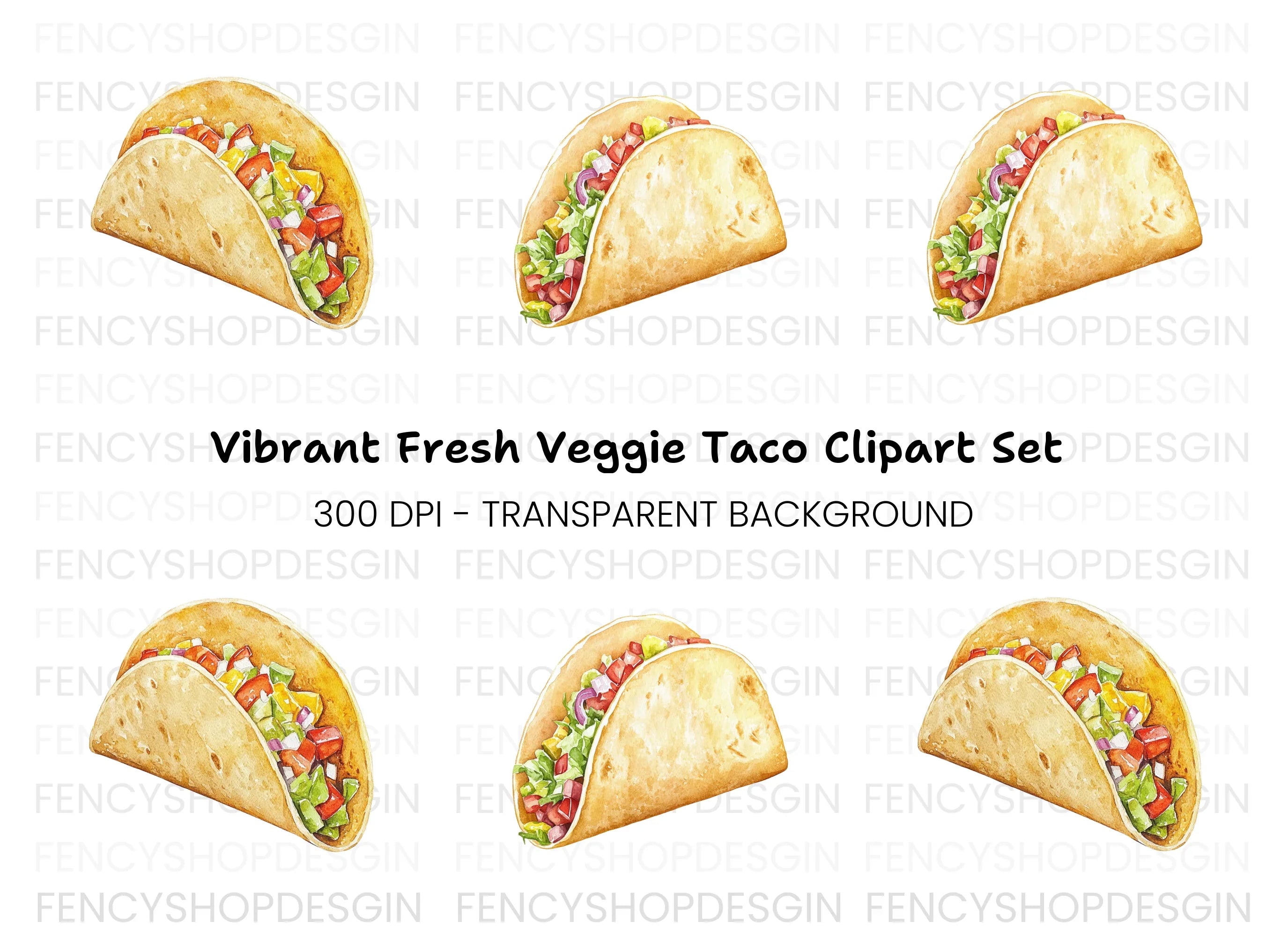 Delicious Tacos Clipart Bundle